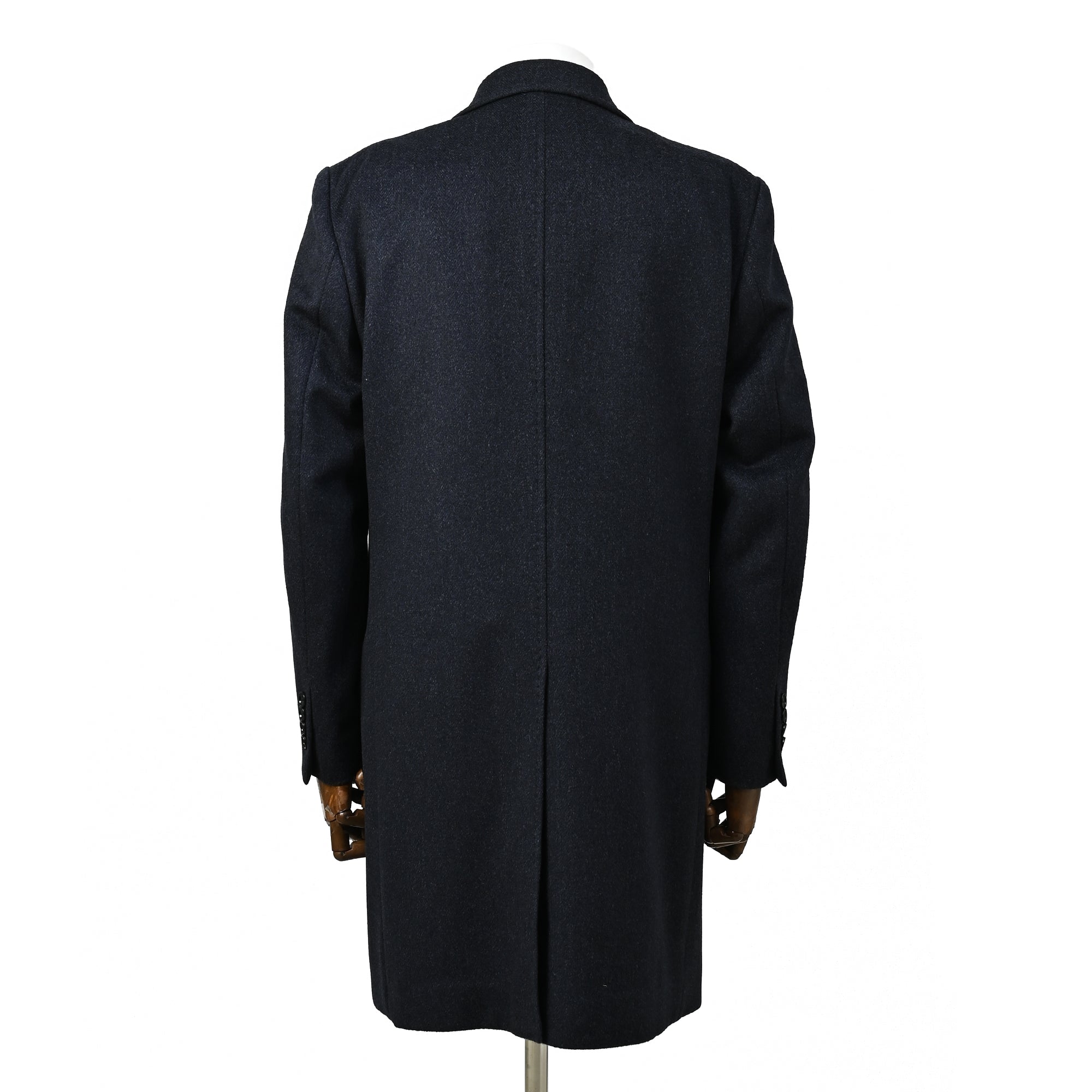 ウールアンゴラブレンド Super120'S チェスターコート インクブルー W-606-E