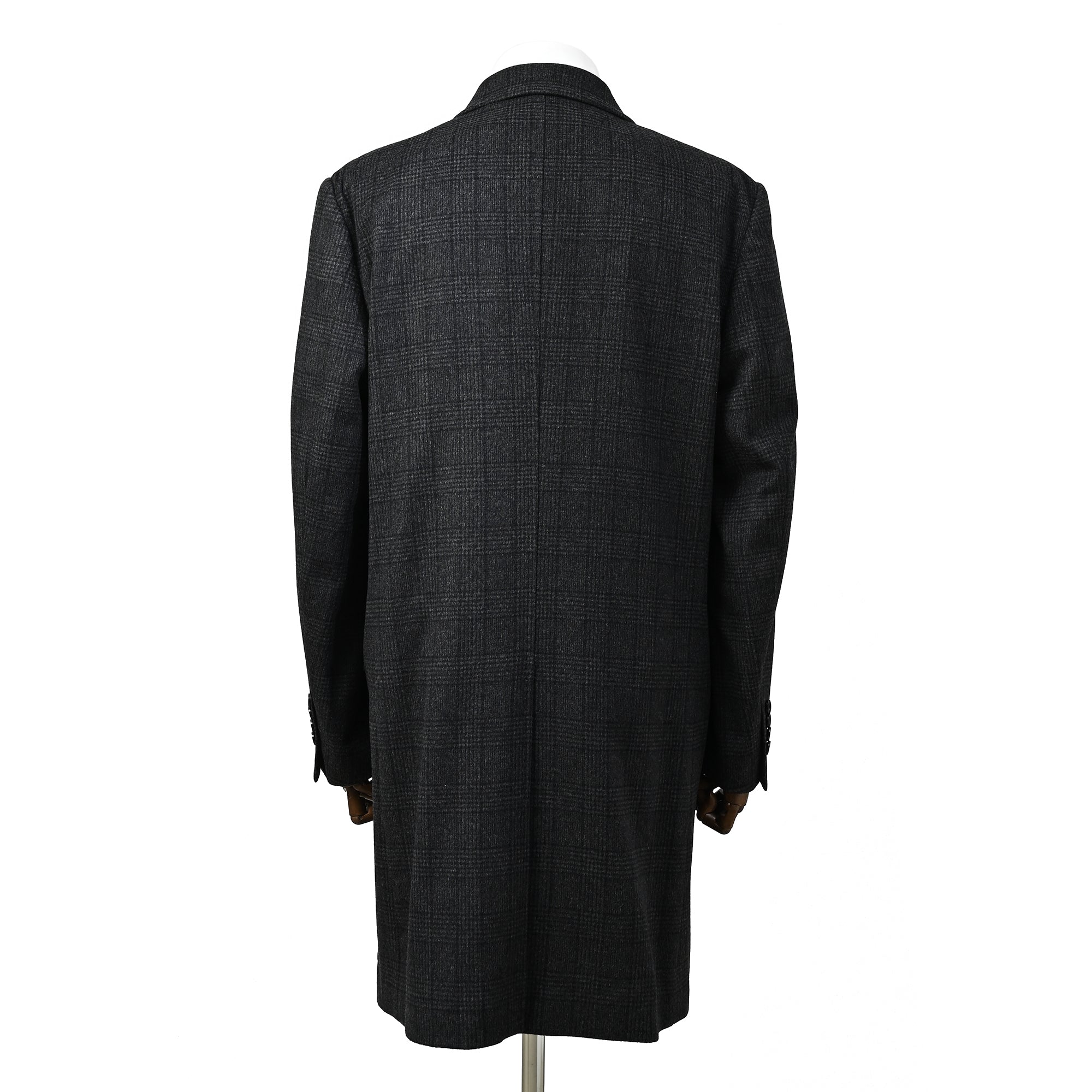 Super120'S チェスターコート チャコールグレー W-605-A