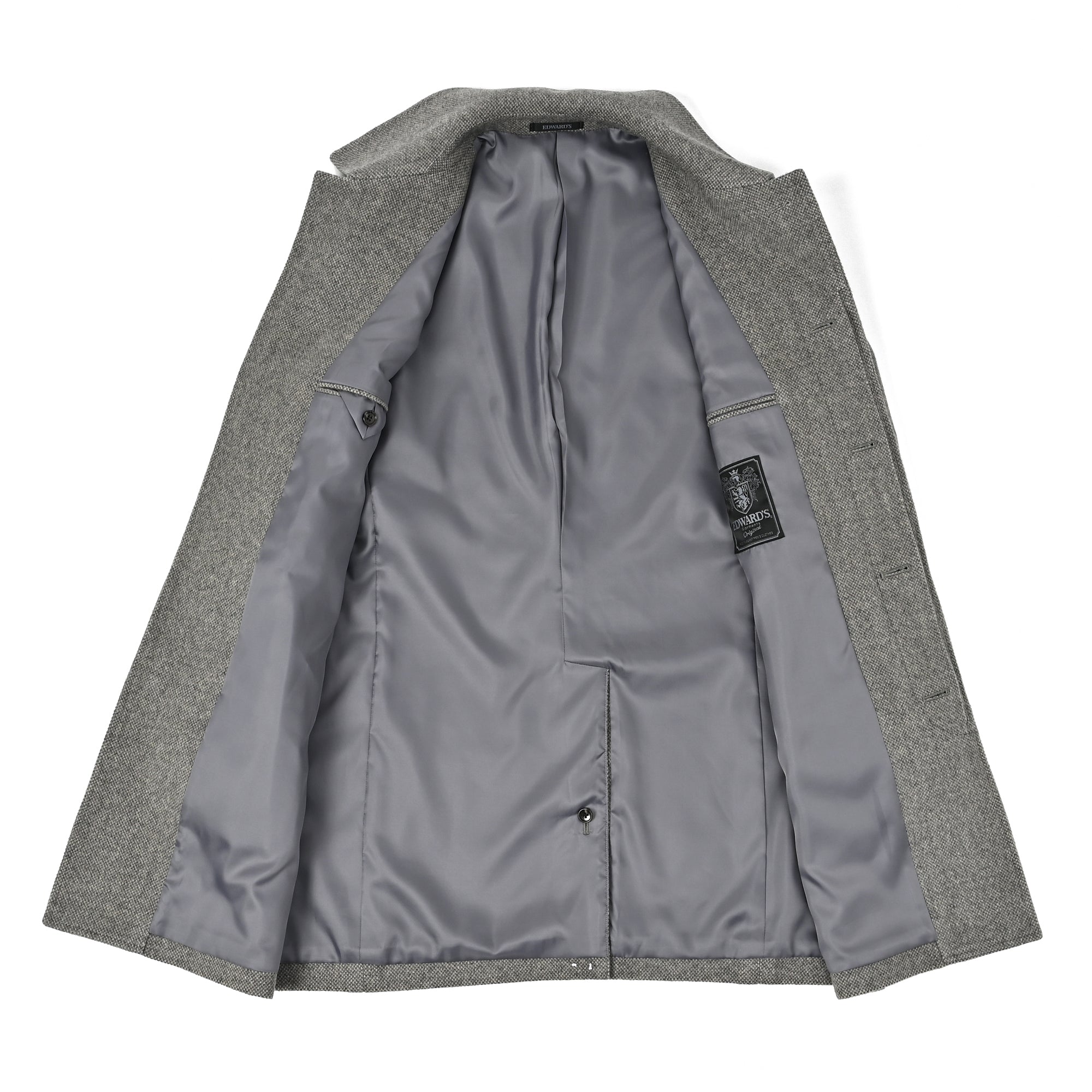 ウールカシミヤブレンド Super120'S ステンカラーコート マロン W-604-H