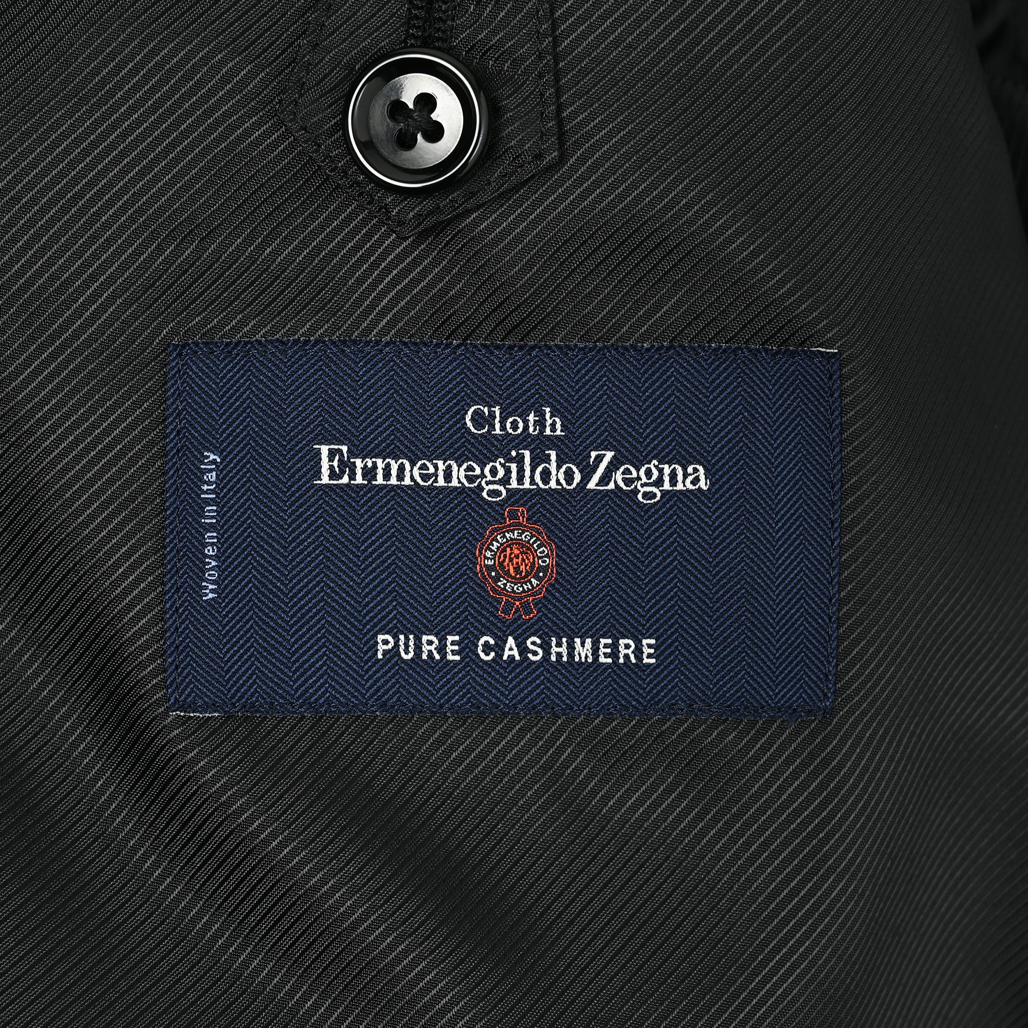 Ermenegildo Zegna ピュアカシミヤ100% チェスタコート ブラック W-612-X