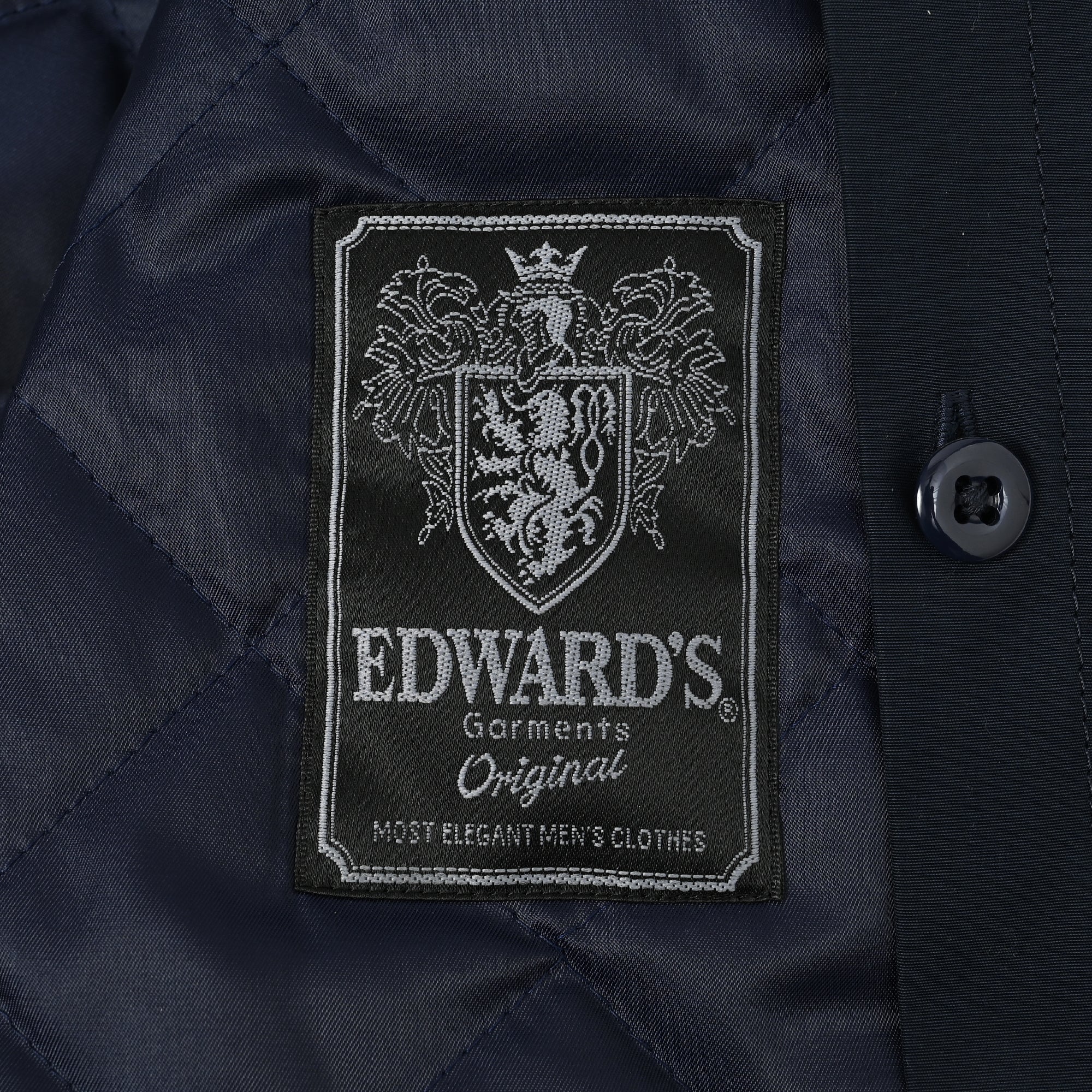 QUOISM HEAT ライナー ステンカラーコート ダークネイビー C-603-D