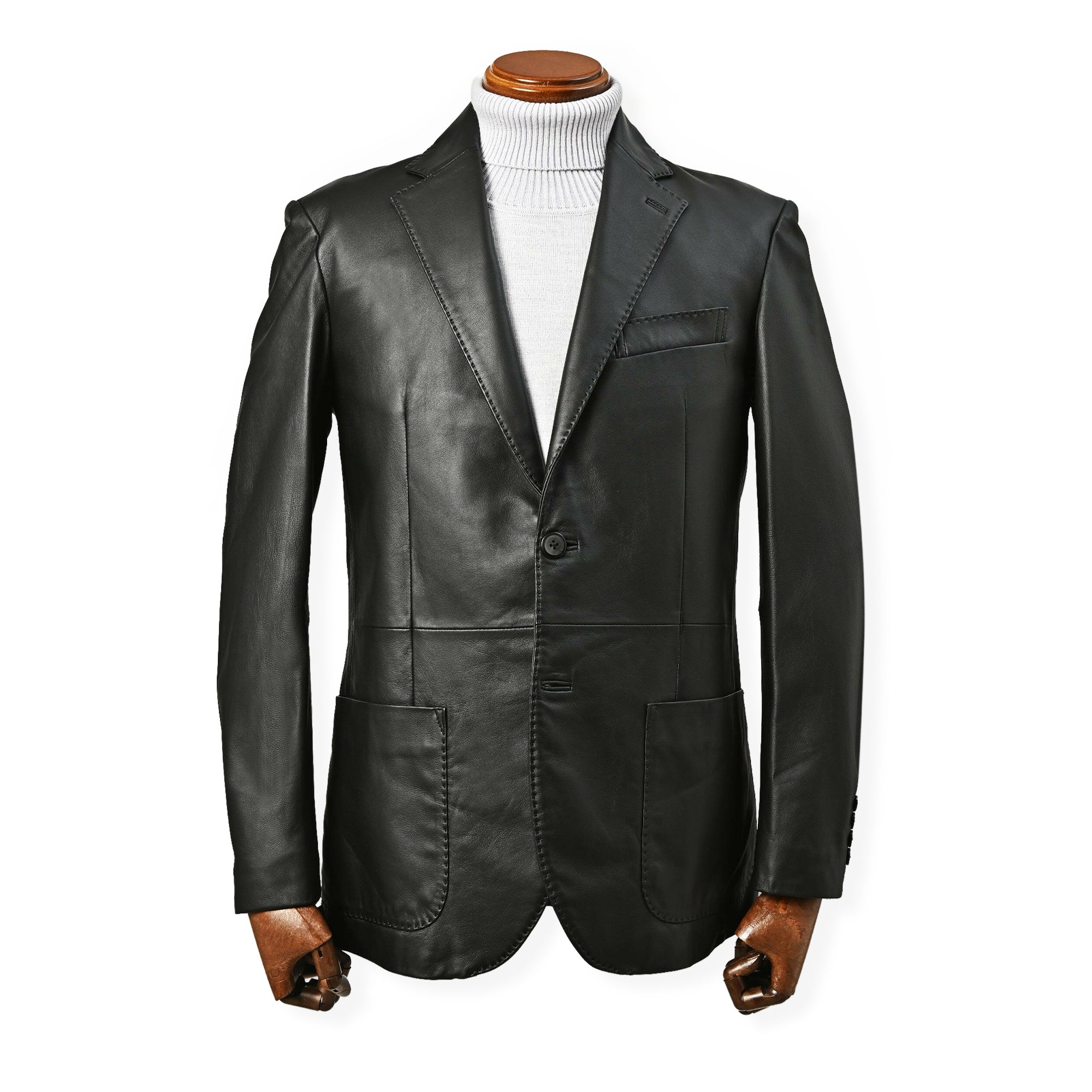 シープスキン レザー テーラード ジャケット / ブラック/ M,L,LL / AB-021-X