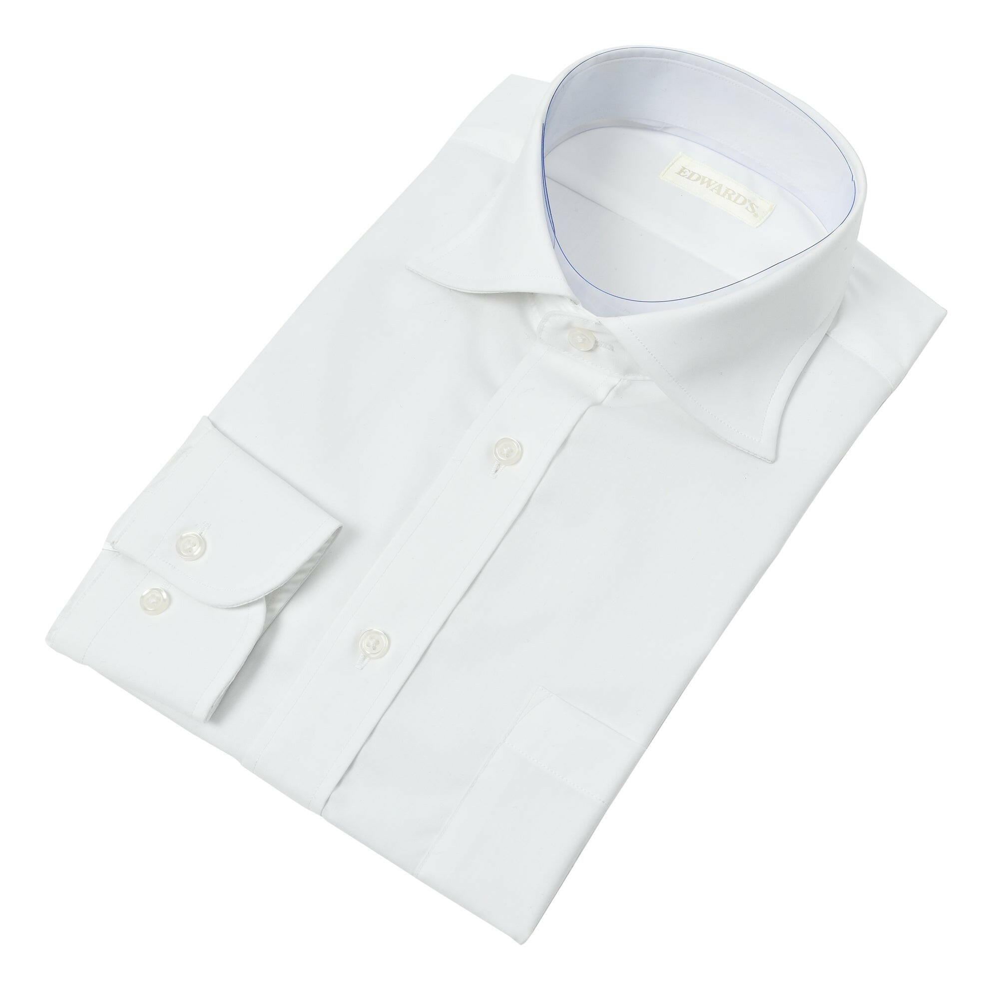 イージーケア(形態安定加工)WRINKLE FREE セミワイドカラードレス シャツ / ホワイト / M,L,LL.