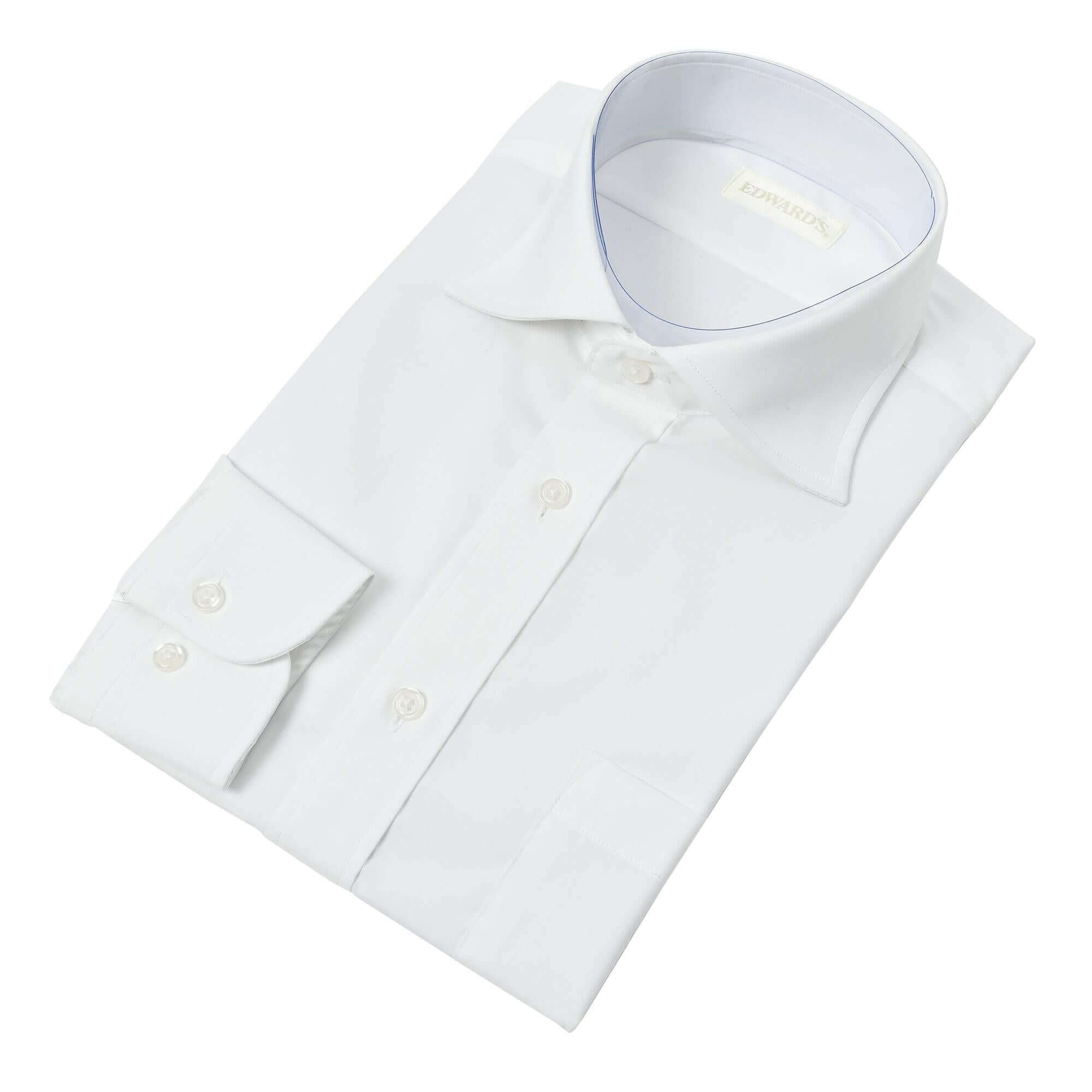 イージーケア(形態安定加工)WRINKLE FREE セミワイドカラードレス シャツホワイト DS-100-Y