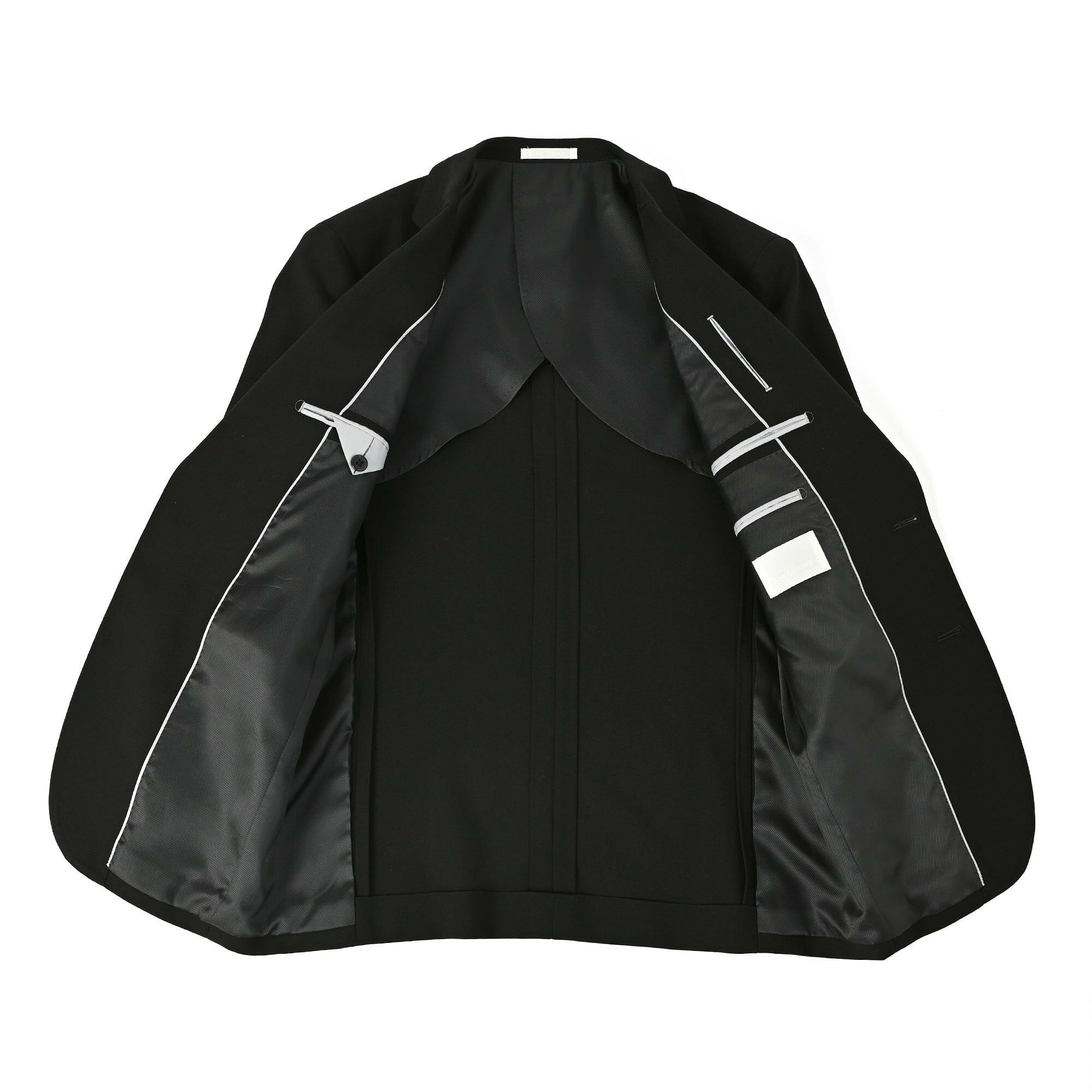 【冠婚葬祭】ウール アジャスター付き フォーマルスーツ ブラック FS-110-X