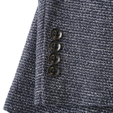 尾州 ウール リネン シルク カラミ織 ストレッチ ジャケット / ブルー / AB体.