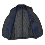 尾州 ウール リネン シルク カラミ織 ストレッチ ジャケット / ブルー / AB体.