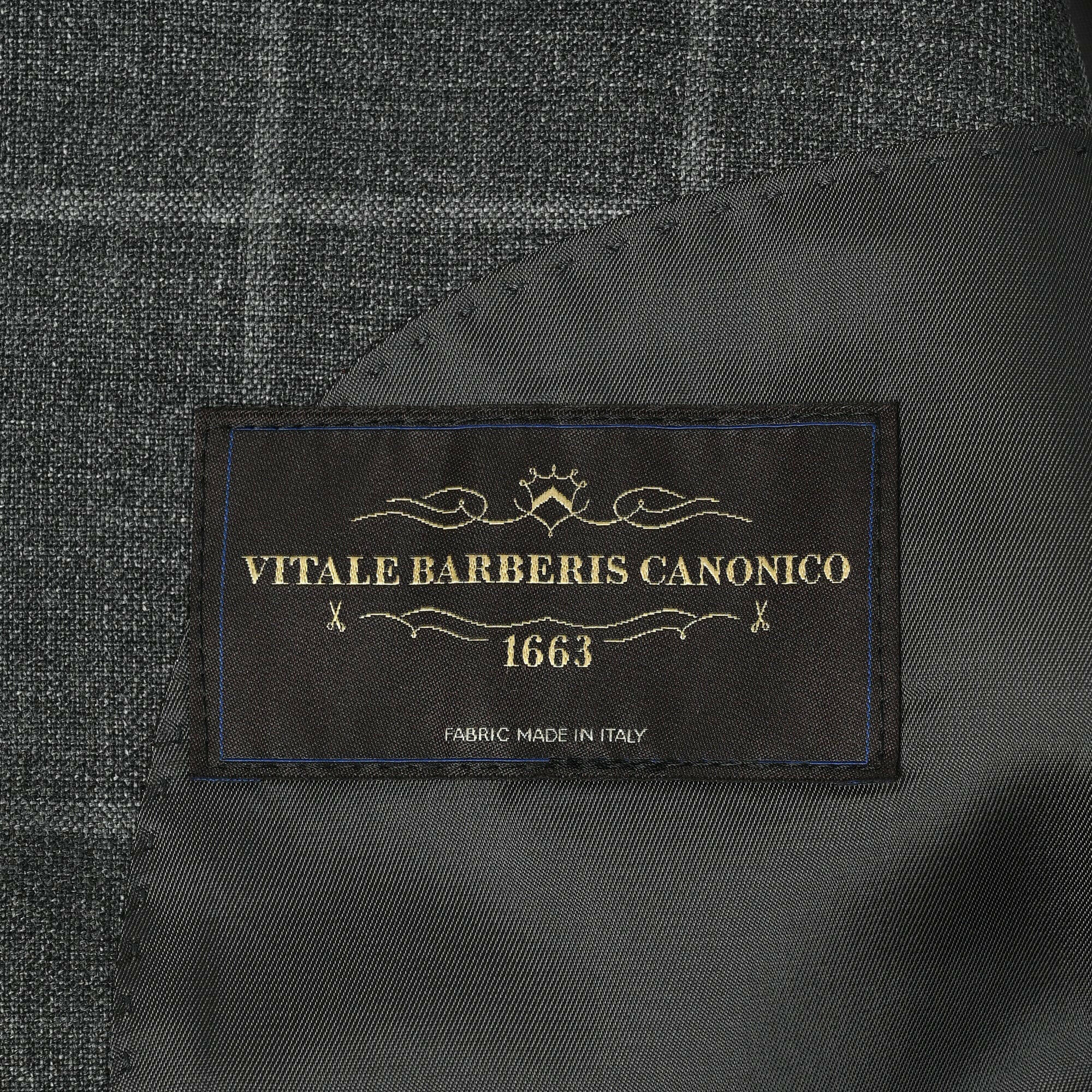 CANONICO ウールスーツ ウィンドウペン グレー GS-304-B