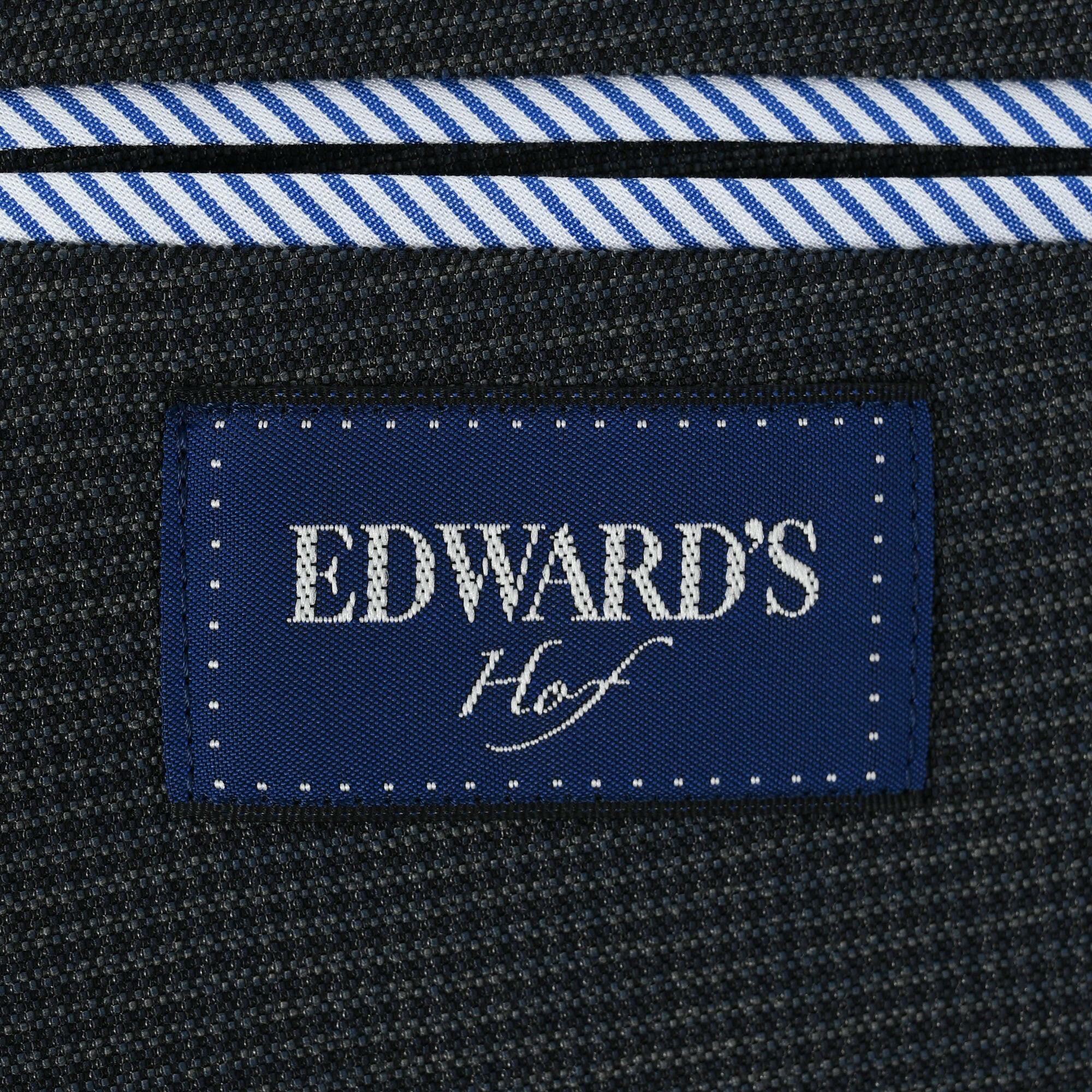 EDWARD'S Hof - ストレッチ ライトウェイト ジャケット マイクロチェック / ネイビー / S,M,L,LL.