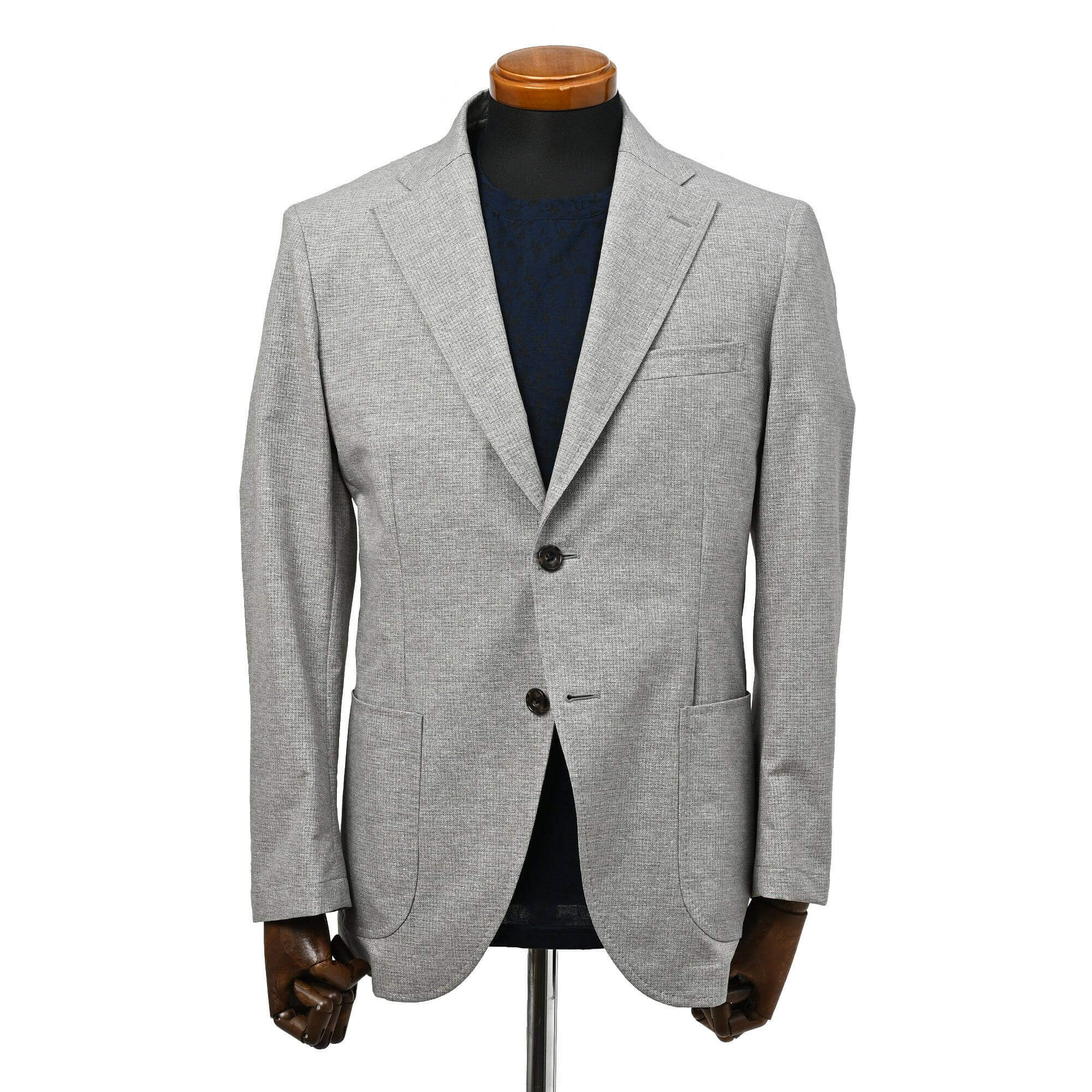 EDWARD'S Hof - COOL DOTS® ドビープリント ストレッチ ジャケット グレー HJ-571-C