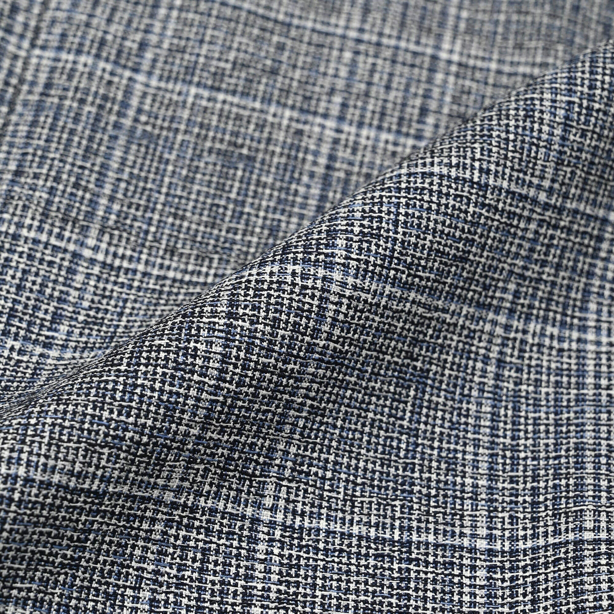 MARZOTTO ウール 高通気性 ライトウェイト ジャケット グレンチェック ブルー HJ-572-E