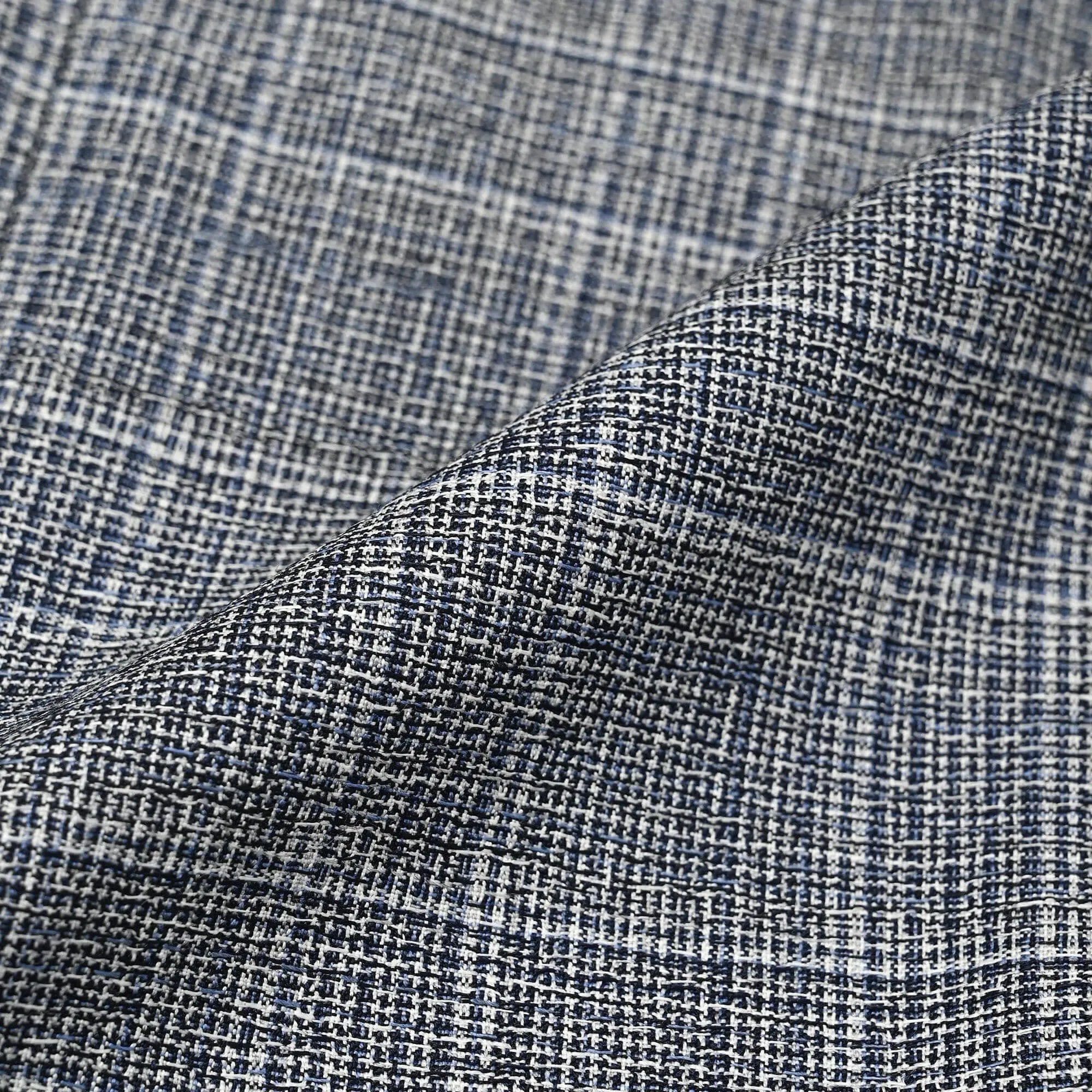 MARZOTTO ウール 高通気性 ライトウェイト ジャケット グレンチェック ブルー HJ-572-E