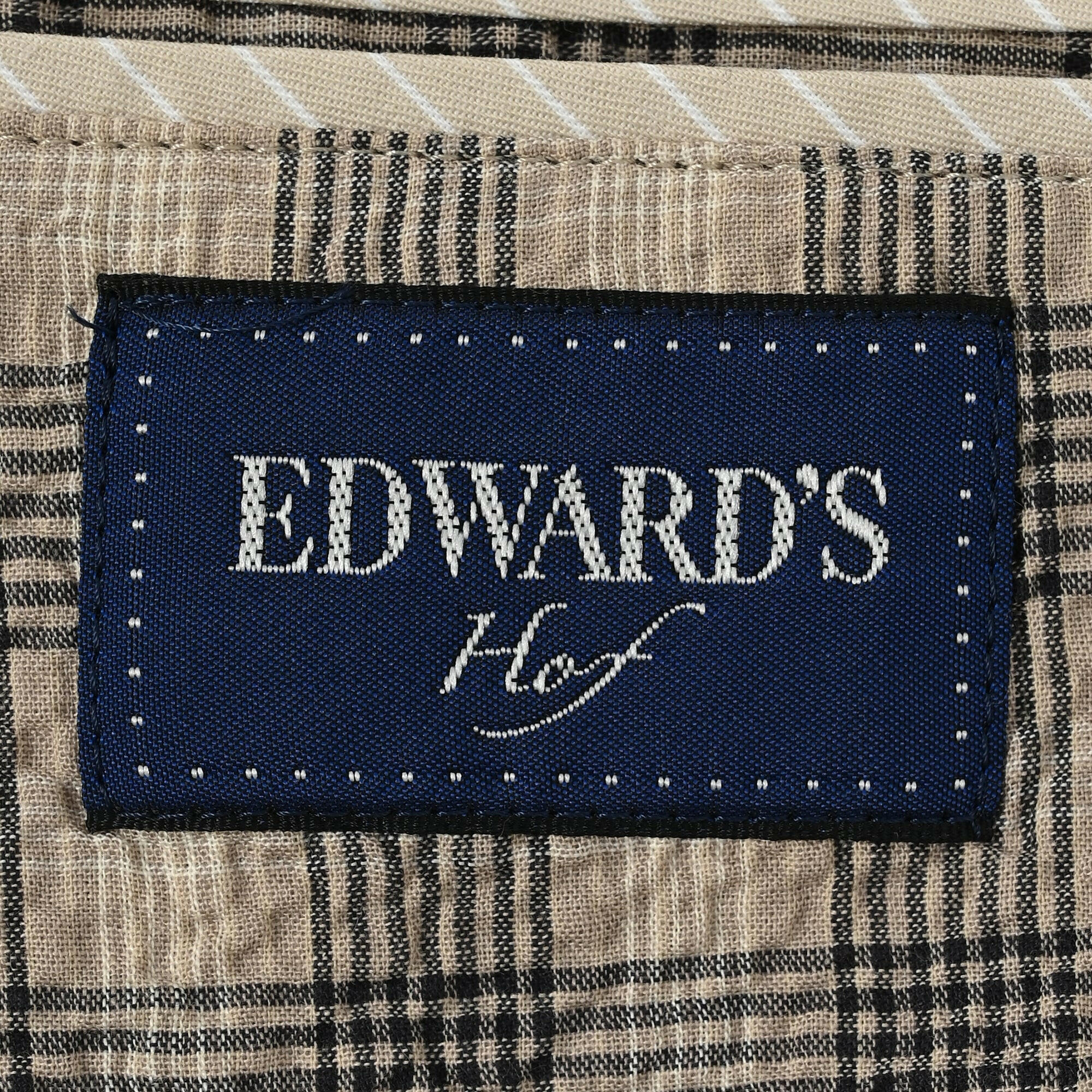 EDWARD'S Hof - シアサッカー ストレッチ ジャケット / ブラウン / S~LL / HJ-577-H