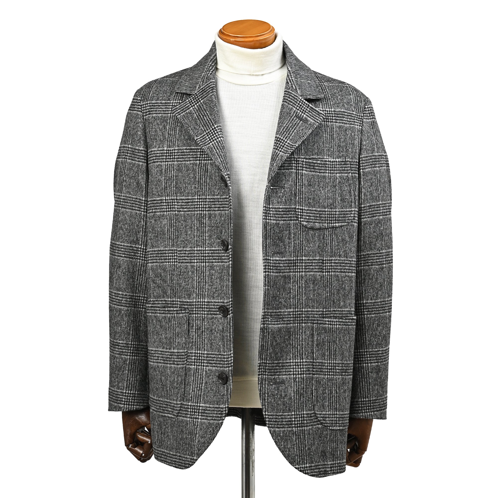 ウール ジャコット グレンチェック / ミディアムグレー / M~LL寸 / HJ