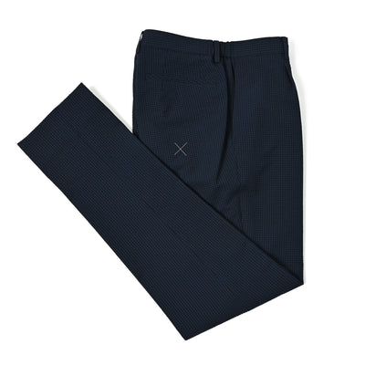 シアサッカー 1タック トラウザーズ ギンガム ダークネイビー HL-771-D