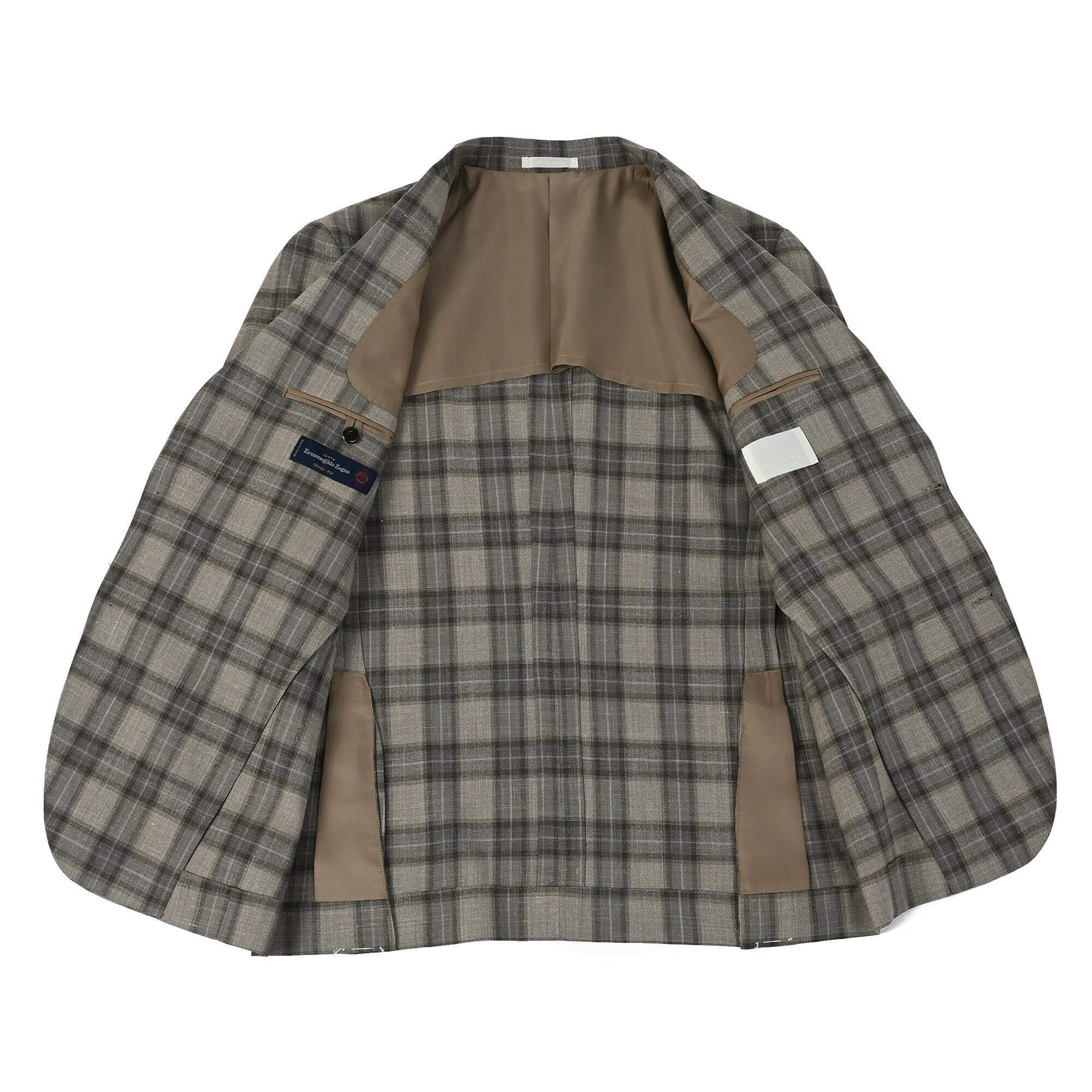 Ermenegildo Zegna CROSS PLY ジャケット タータンチェック ライトグレー J-301-I