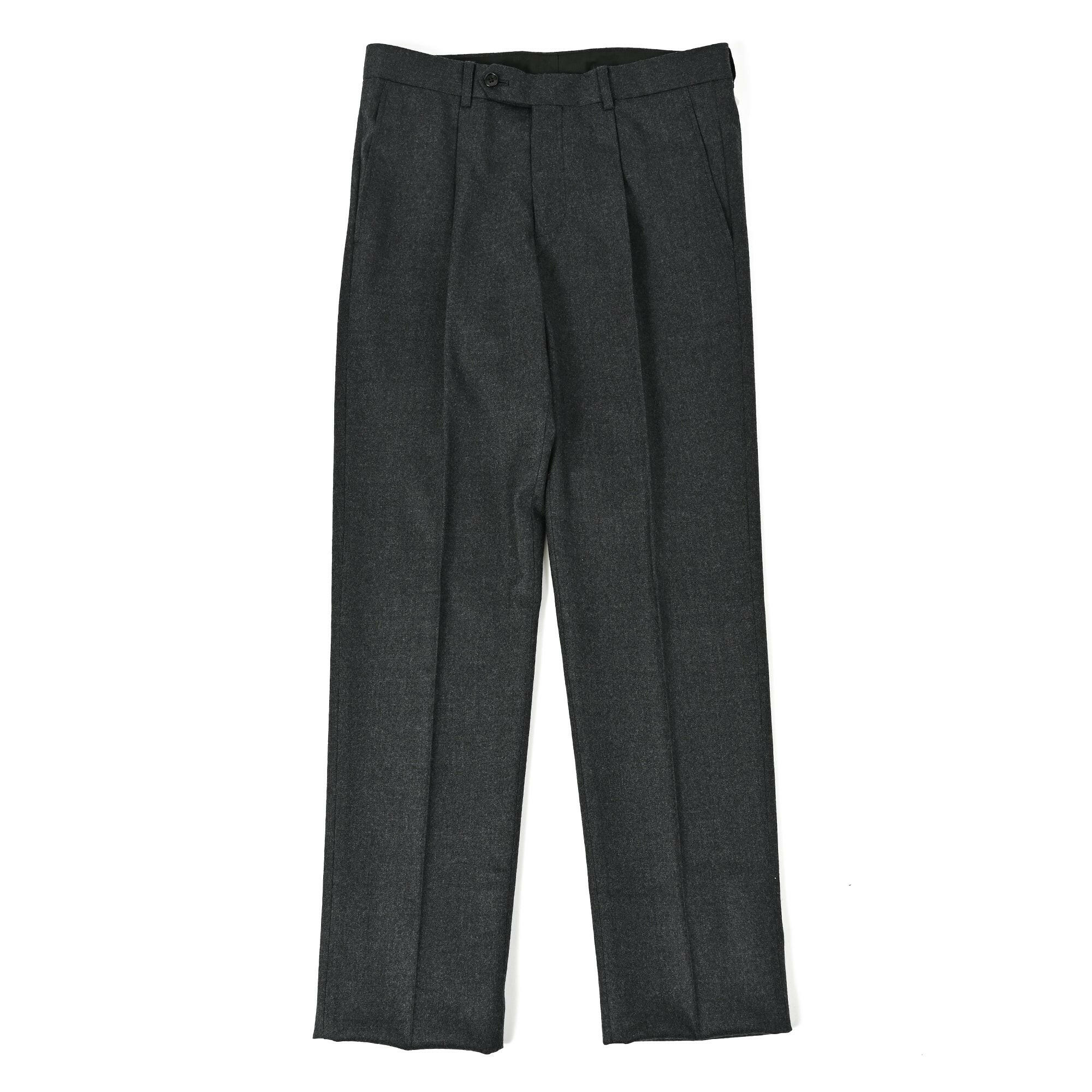 ウールブレンド 1タック ストレッチ スラックス / 82-97.
