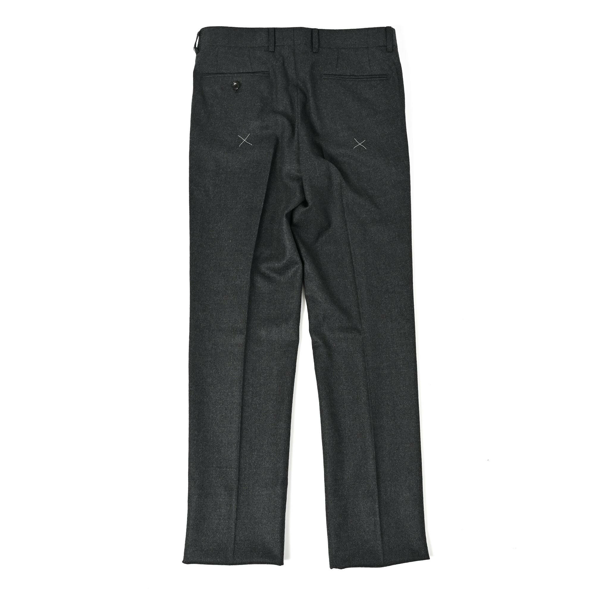 ウールブレンド 1タック ストレッチ スラックス / 82-97.