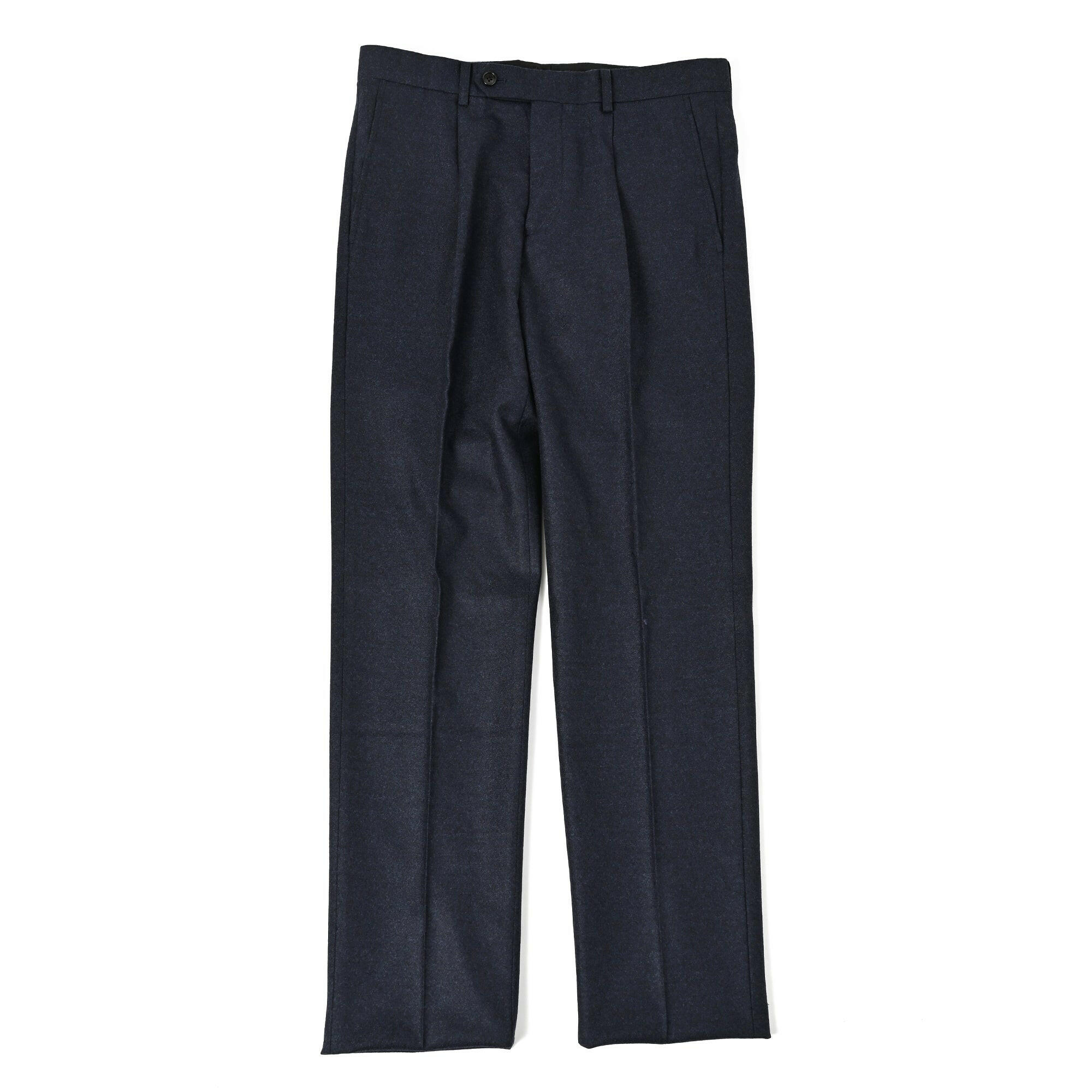 ウールブレンド 1タック ストレッチ スラックス / 82-97.