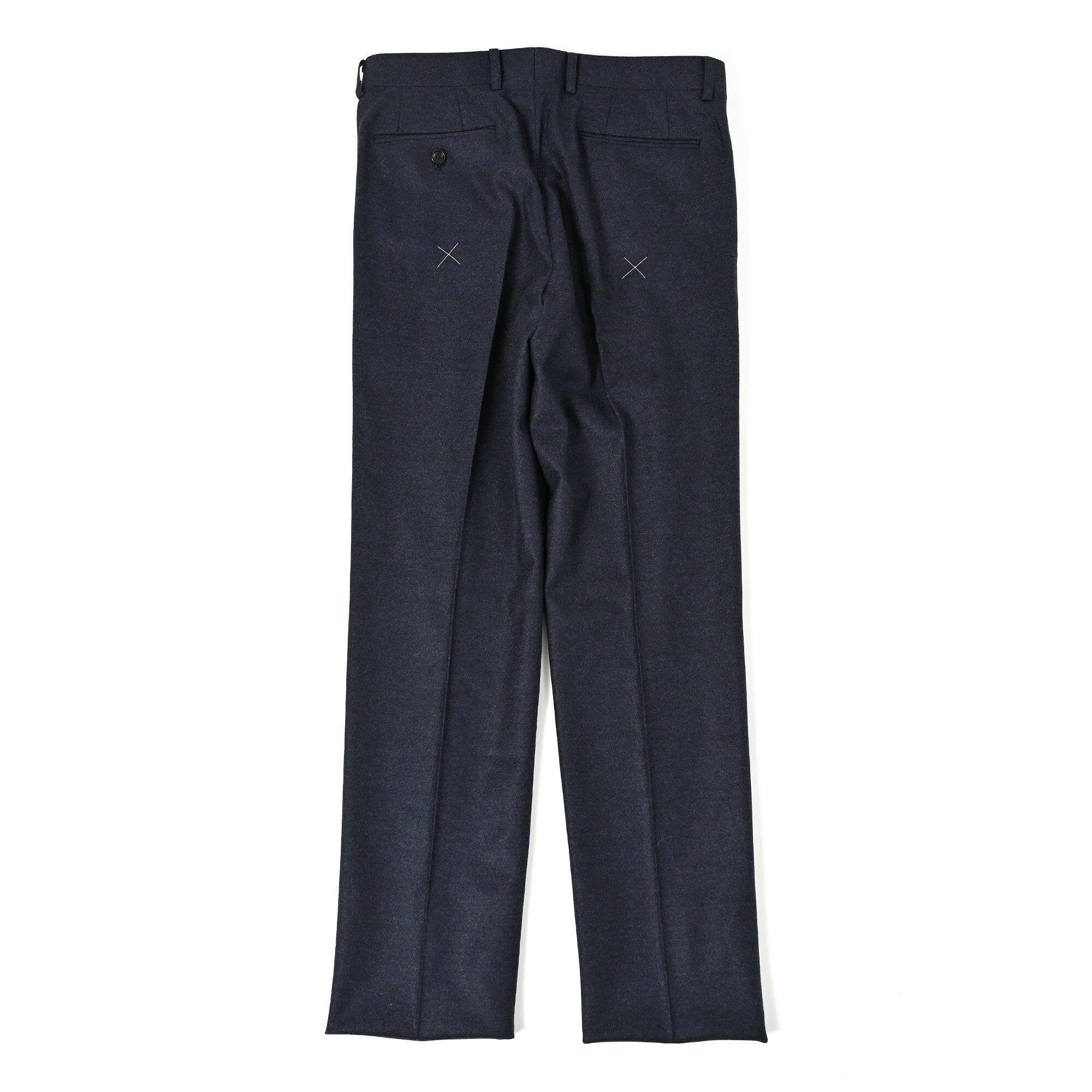 ウールブレンド 1タック ストレッチ スラックス / 82-97.