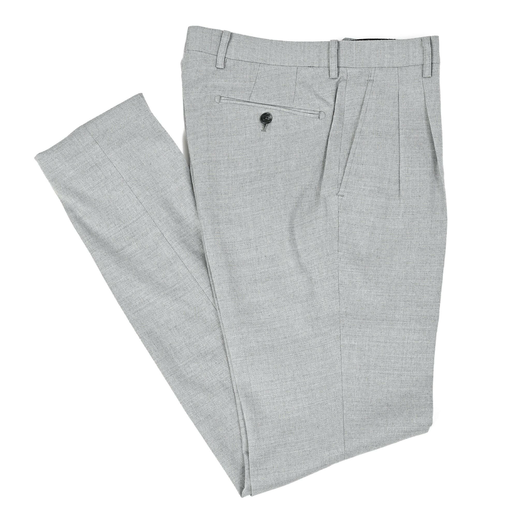 ウールブレンド 2タック ストレッチ スラックス / 79-97.