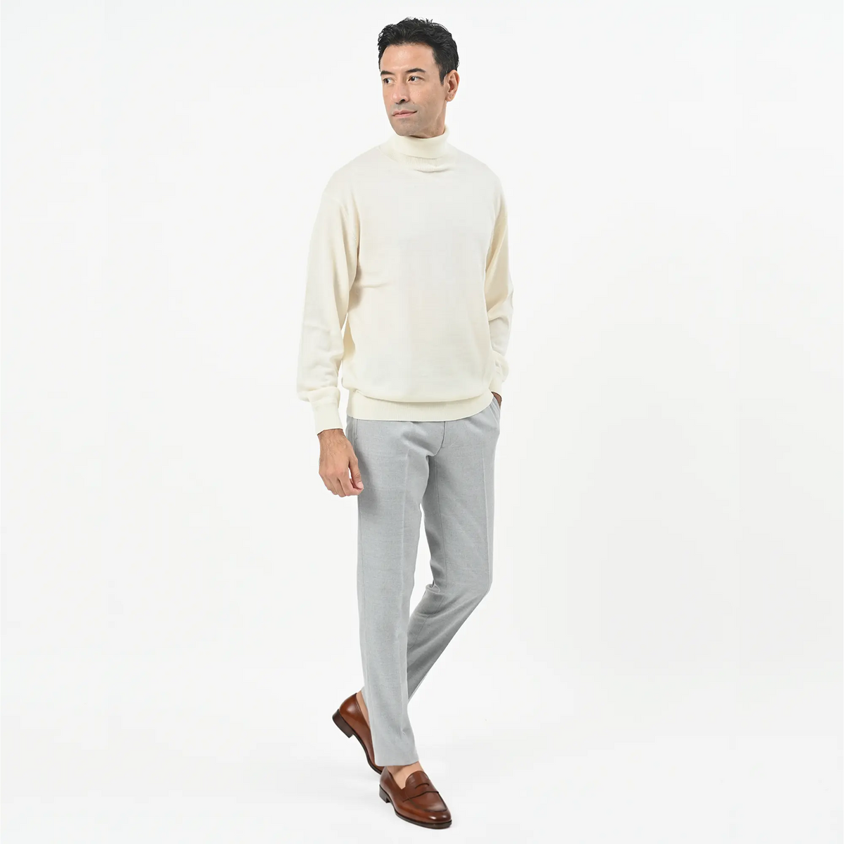 尾州 SMART MERINO ストレッチノータックスラックス L-810 EDWARD'S