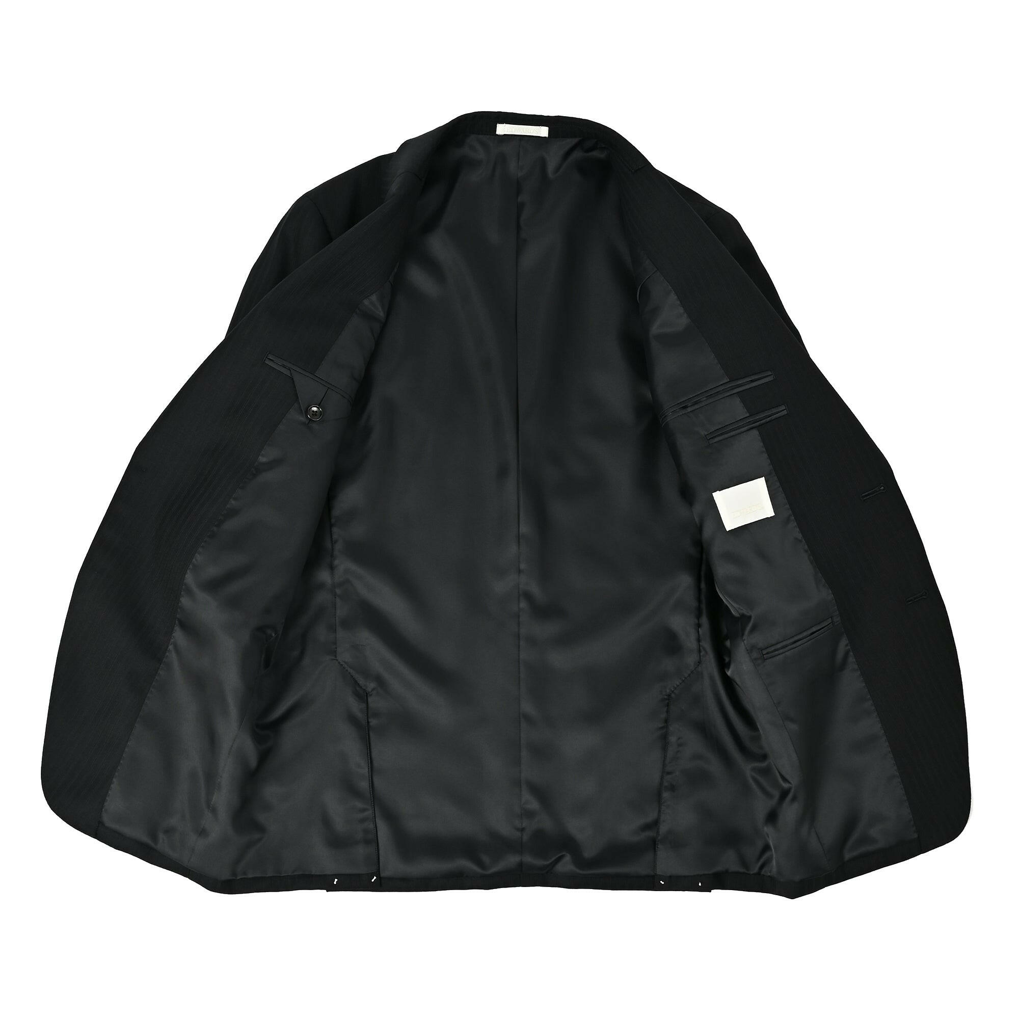 SUPER100'S ウール 1タック スリーピース スーツ シャドーストライプ / ネイビー / A体,AB体.