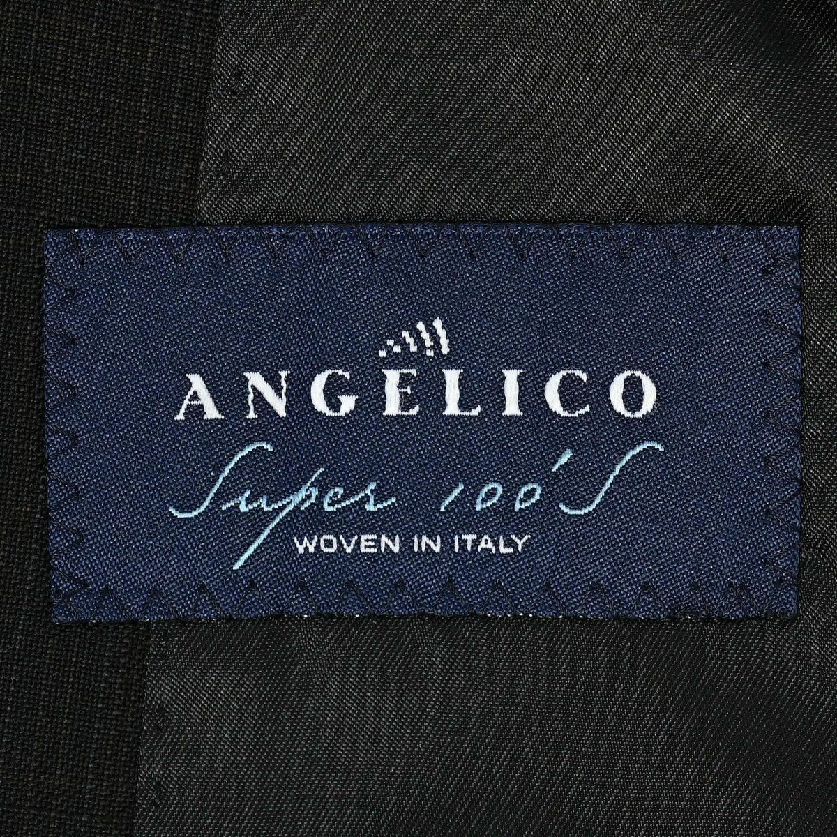 ANGELICO ウール スーツ ブラック S-513-X:生地ブランドのラベル