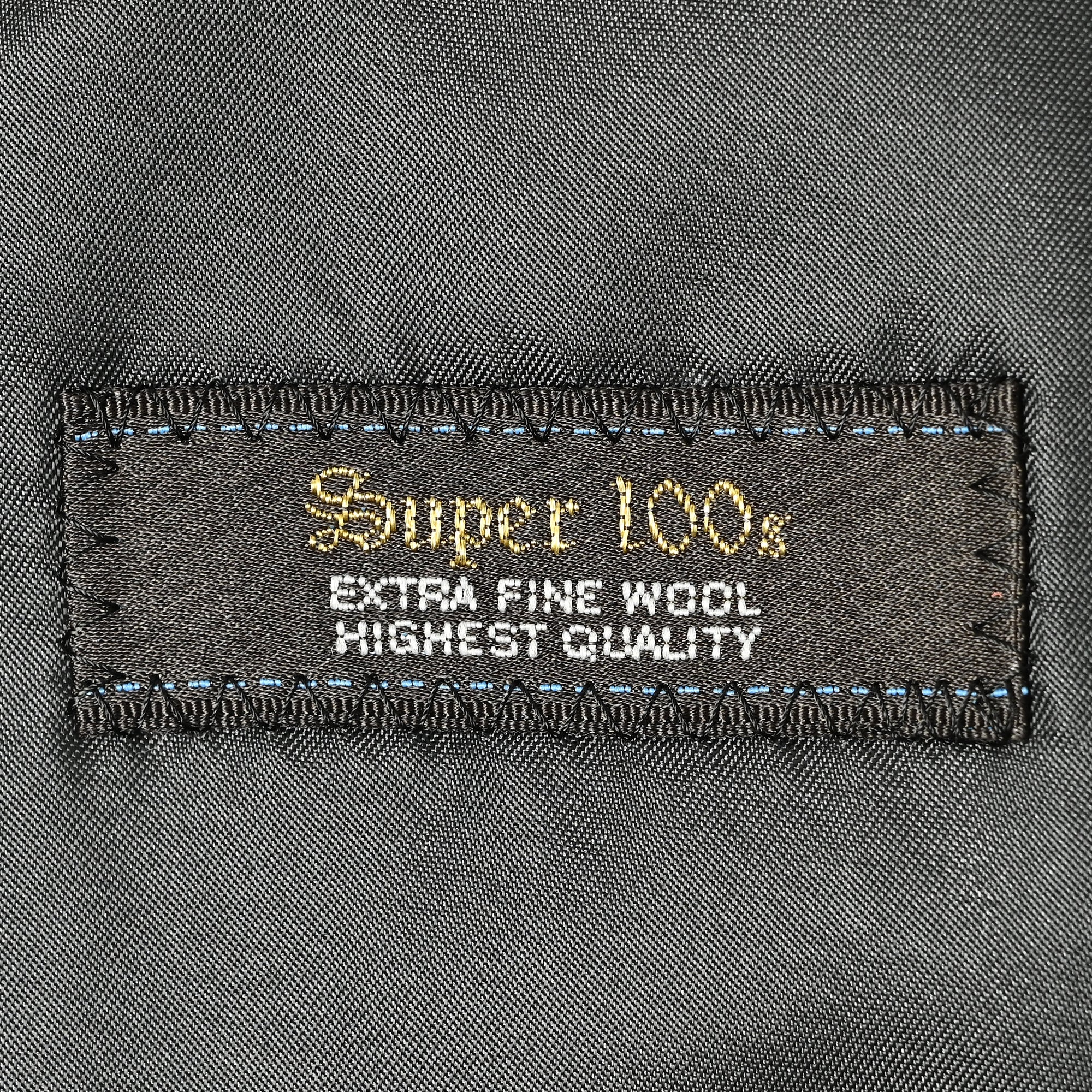 Super100'S スリーピース ウールスーツ 1タック / チャコールグレー / A体,AB体 / S-610-A