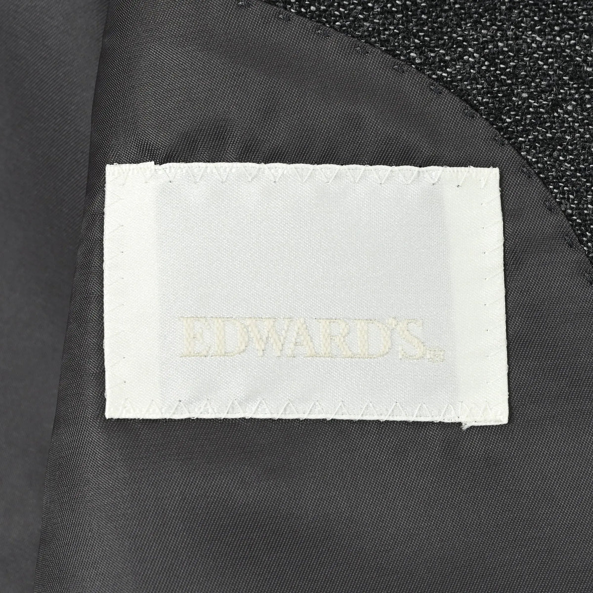 4PLY ウールワンタックスーツ 織り柄 メランジグレー S-804 EDWARD'S