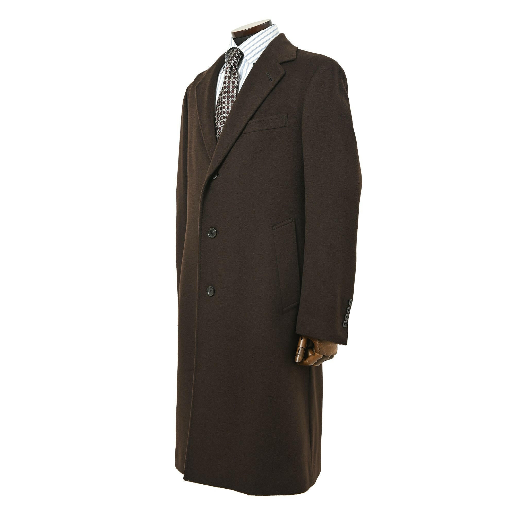 PIACENZA(ピアツェンツァ)カシミヤ チェスター フィールド コート / ブラウン / S,M,L,LL/23aw.