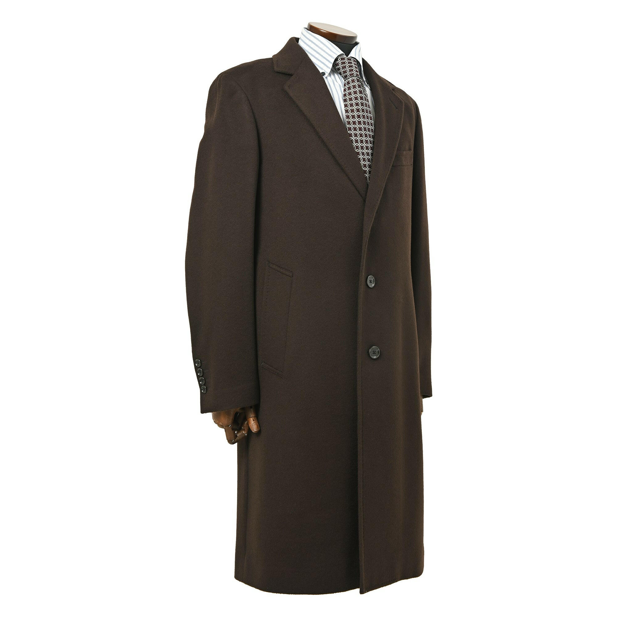 PIACENZA(ピアツェンツァ)カシミヤ チェスター フィールド コート / ブラウン / S,M,L,LL/23aw.