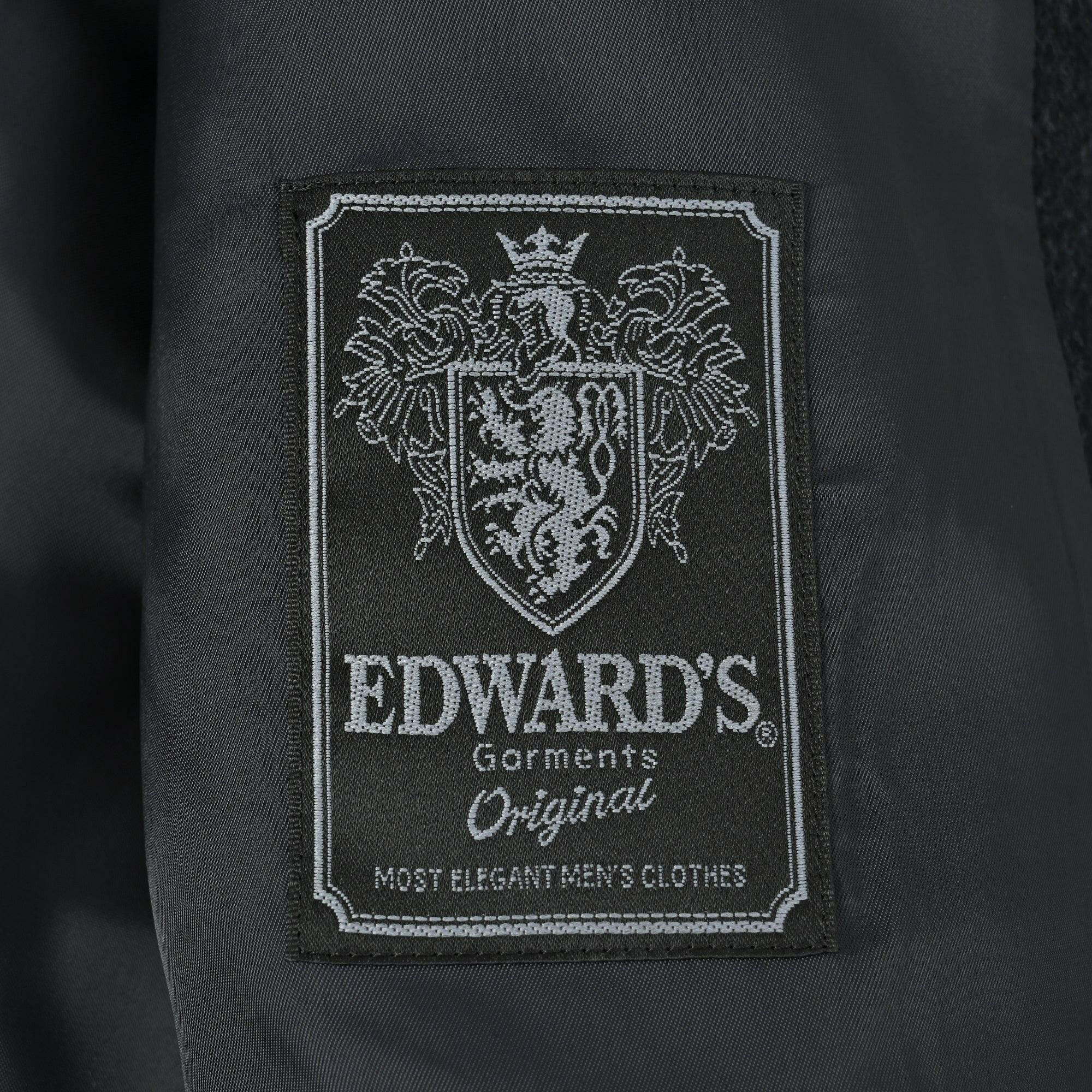 EDWARD'S - SUPER120'S ウール カシミヤ チェスターフィールドコート / ブルー / S,M,L,LL,XL.