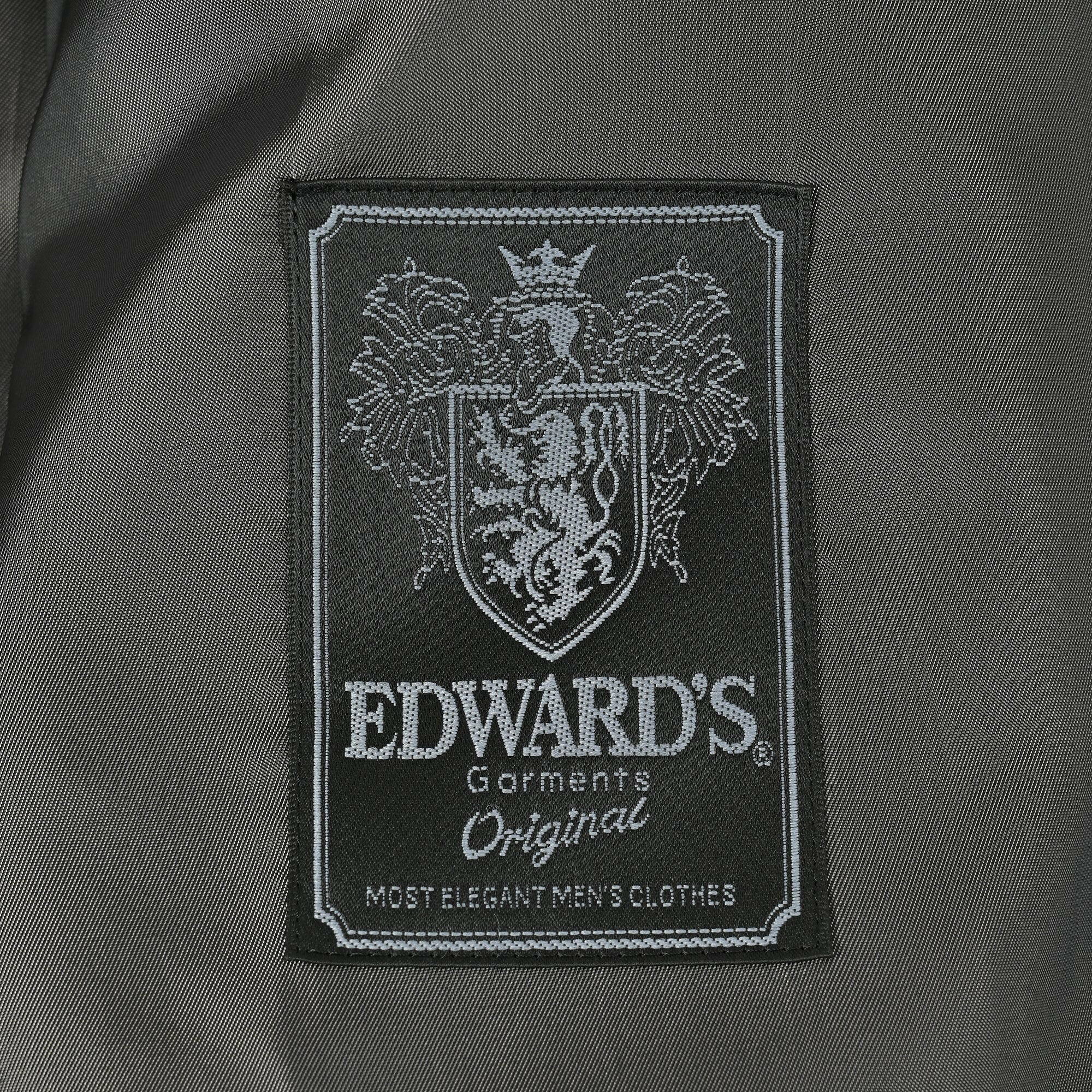 EDWARD'S - SUPER120'S ウール アンゴラ チェスターフィールドコート マイクロチェック / ミディアムグレー /S,M,L,LL,XL.