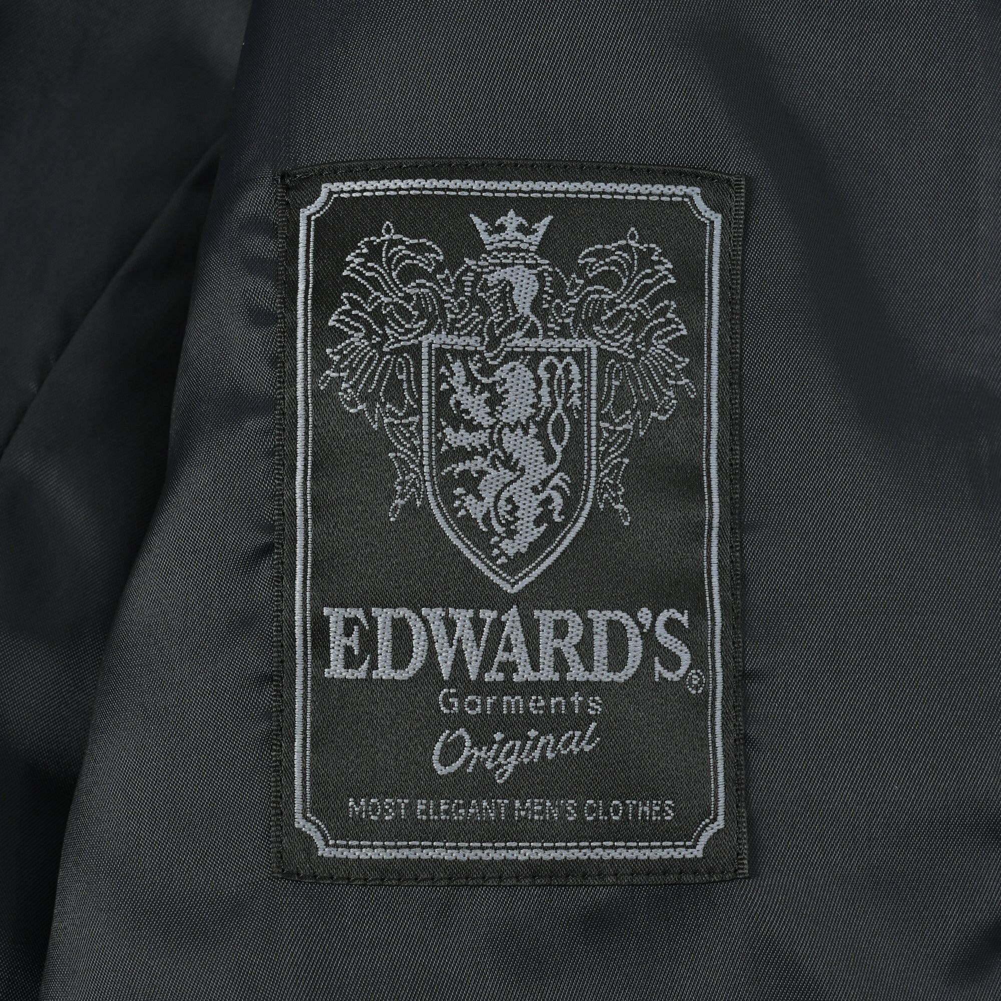 EDWARD'S - SUPER120'S ウール カシミヤ ステンカラーコート / ダークネイビー / S,M,L,LL,XL/w-203.