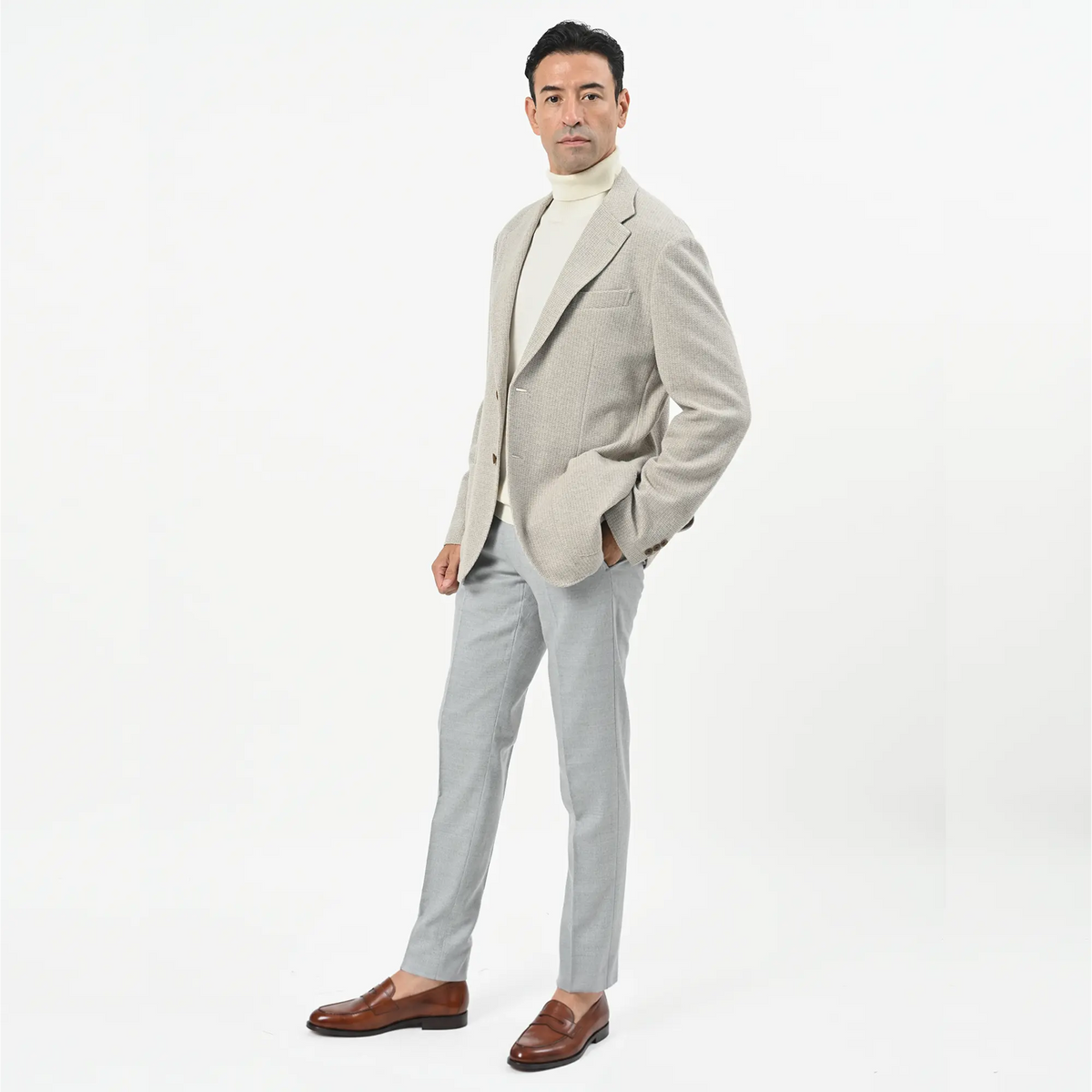 尾州 SMART MERINO ストレッチノータックスラックス L-810 EDWARD'S