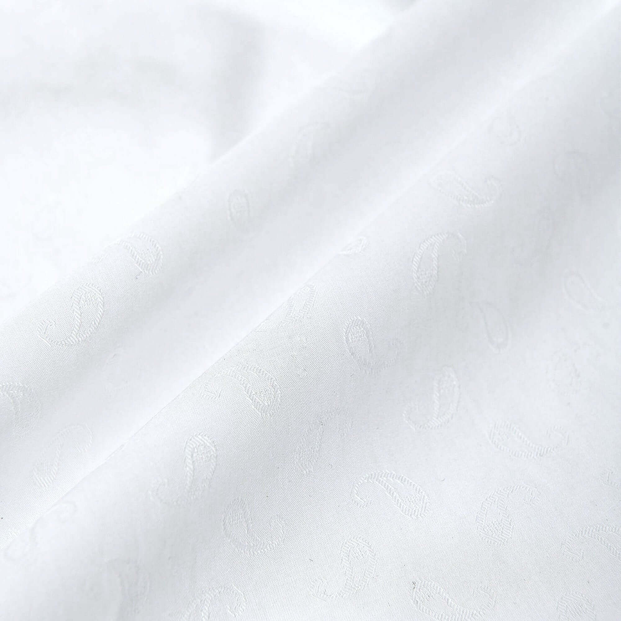 ペイズリー セミワイドカラー ドレス シャツ ホワイト D-902-Y