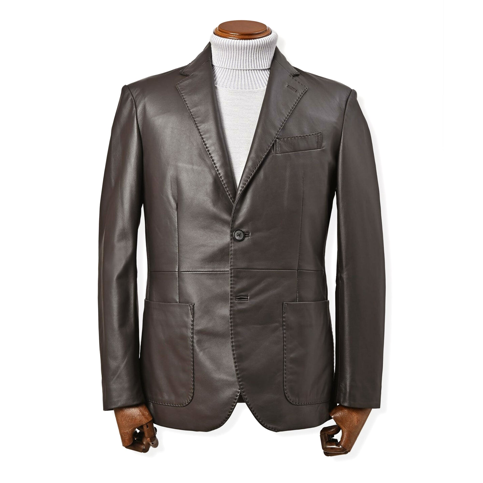 シープスキン レザー テーラード ジャケット / ブラウン/ M,L,LL / AB-021-G