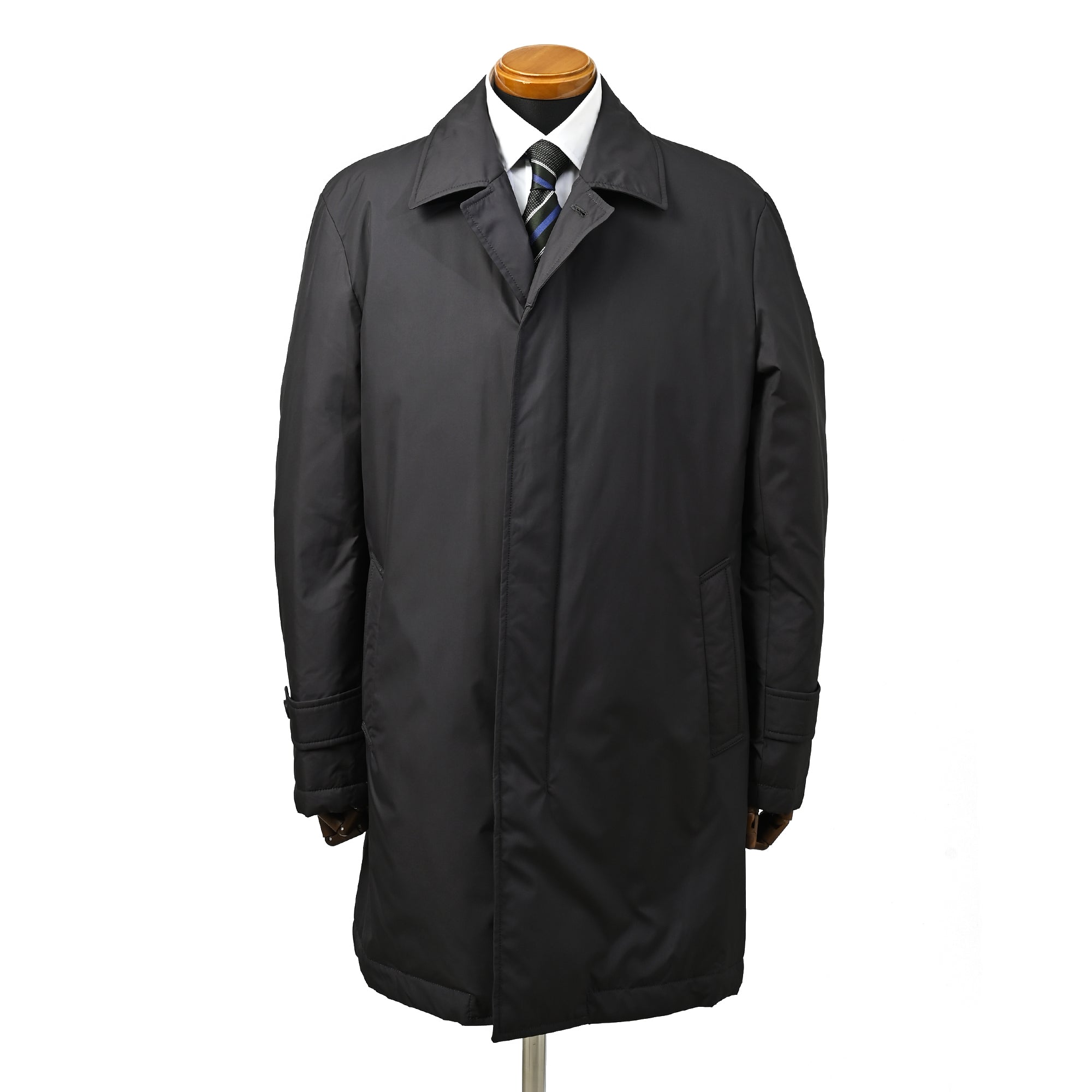 OLMETEX ステンカラーダウンコート チャコールグレー C-605-A