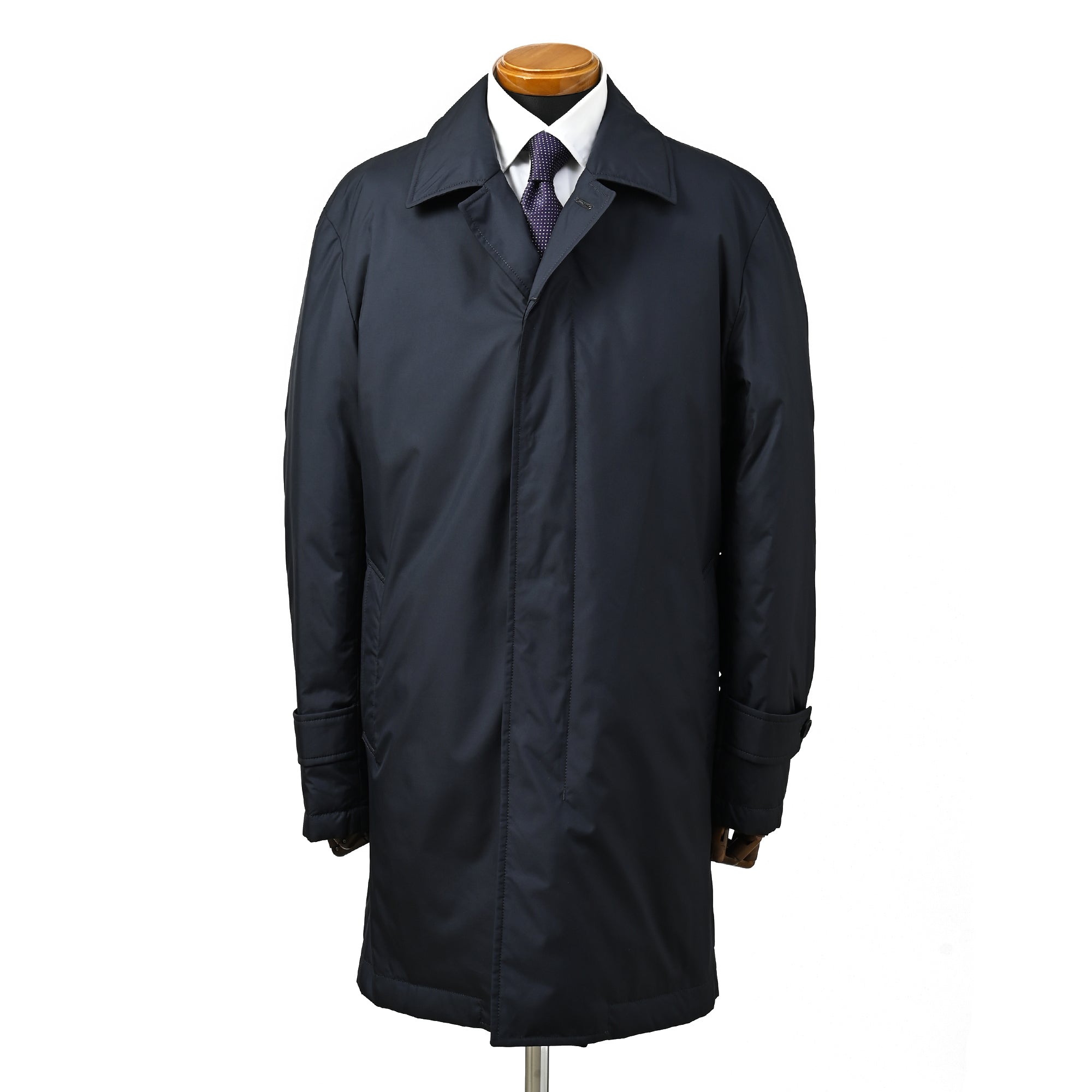 OLMETEX ステンカラーダウンコートコート ダークネイビー C-605-D