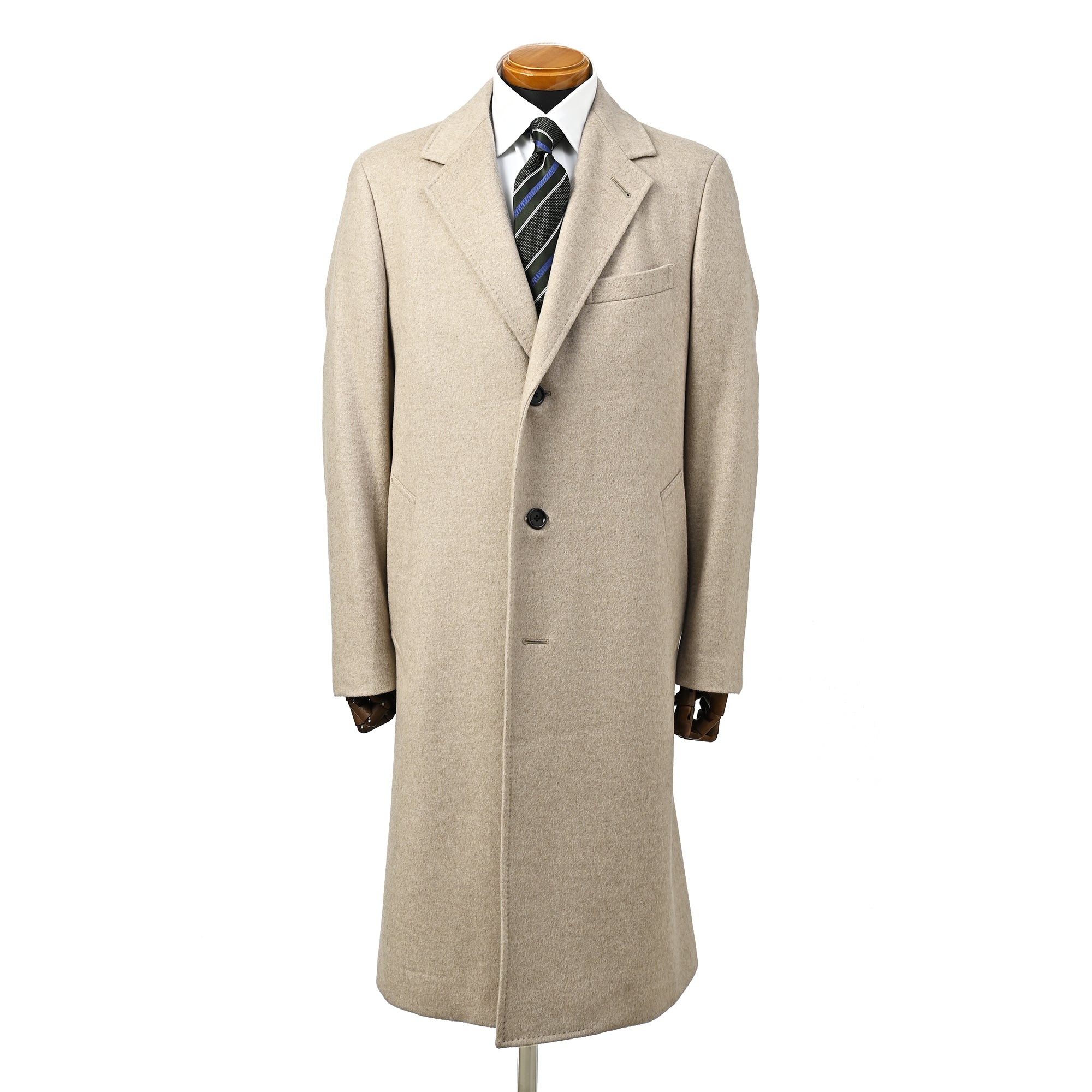 とまこは　　カシミア100% PIACENZA チェスターコート ベージュ PIACENZA カシミヤ100% チェスターコート マロン W-611-H | EDWARD'S