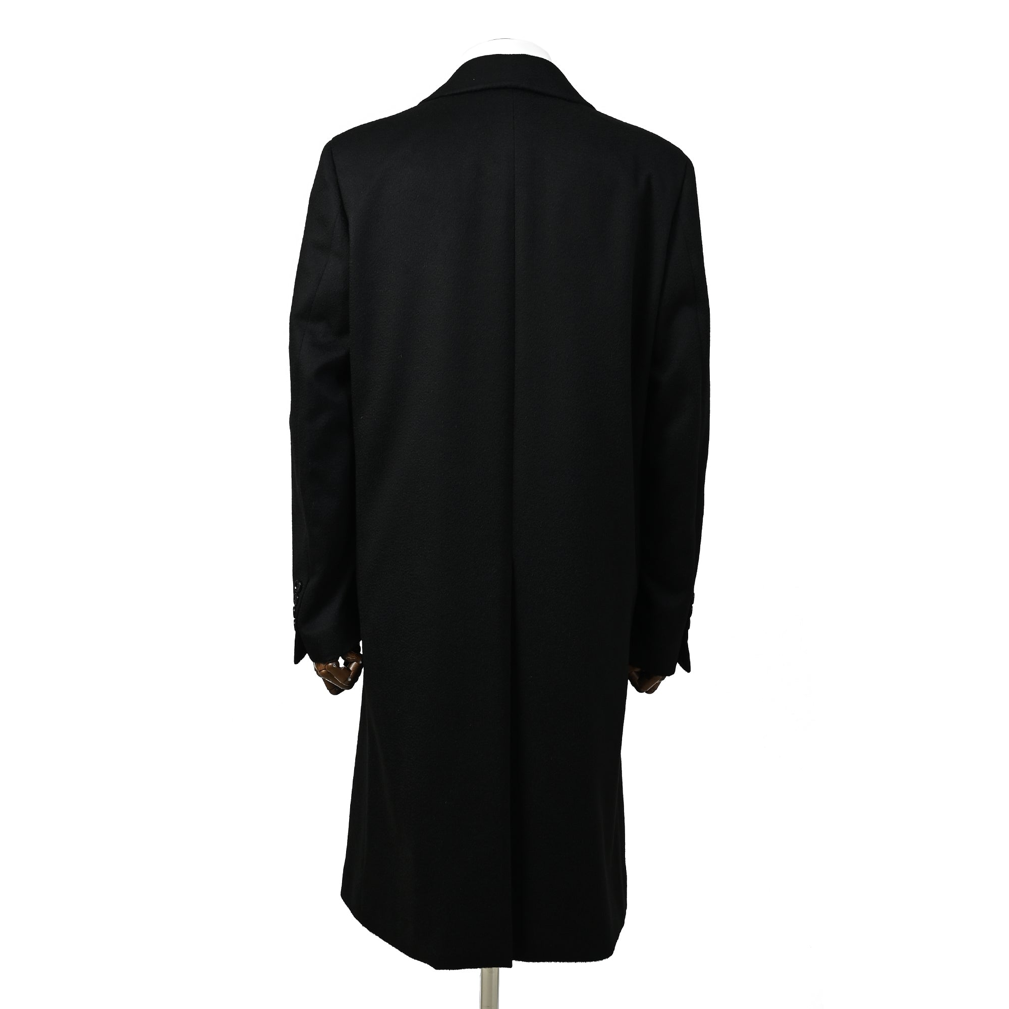 Ermenegildo Zegna ピュアカシミヤ100% チェスタコート ブラック W-612-X