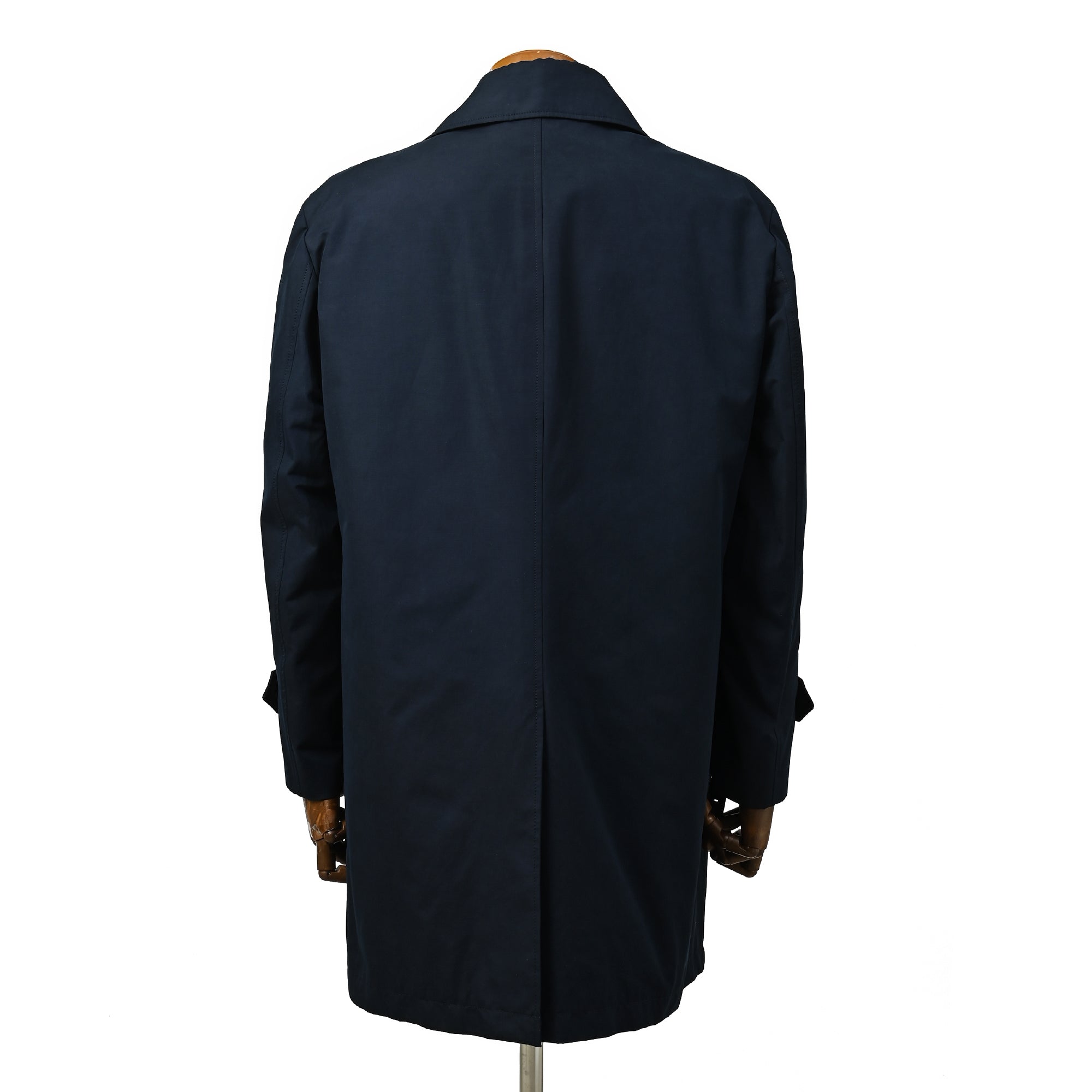 QUOISM HEAT ライナー ステンカラーコート ダークネイビー C-603-D