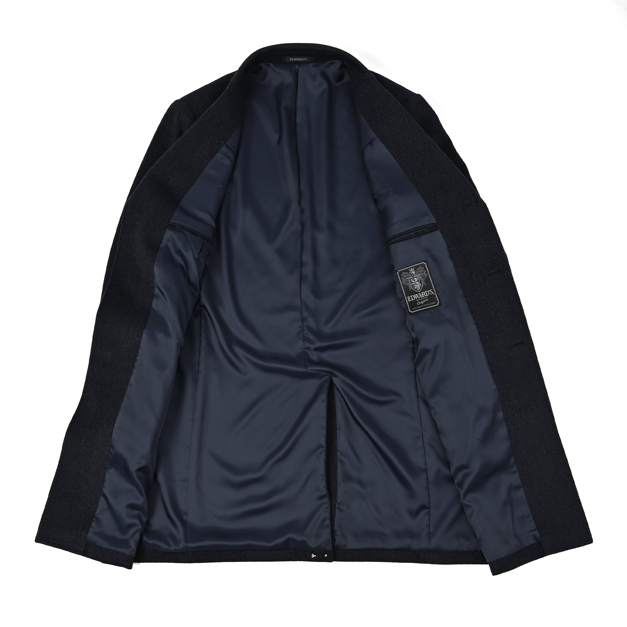 ウールアンゴラブレンド Super120'S チェスターコート インクブルー W-606-E