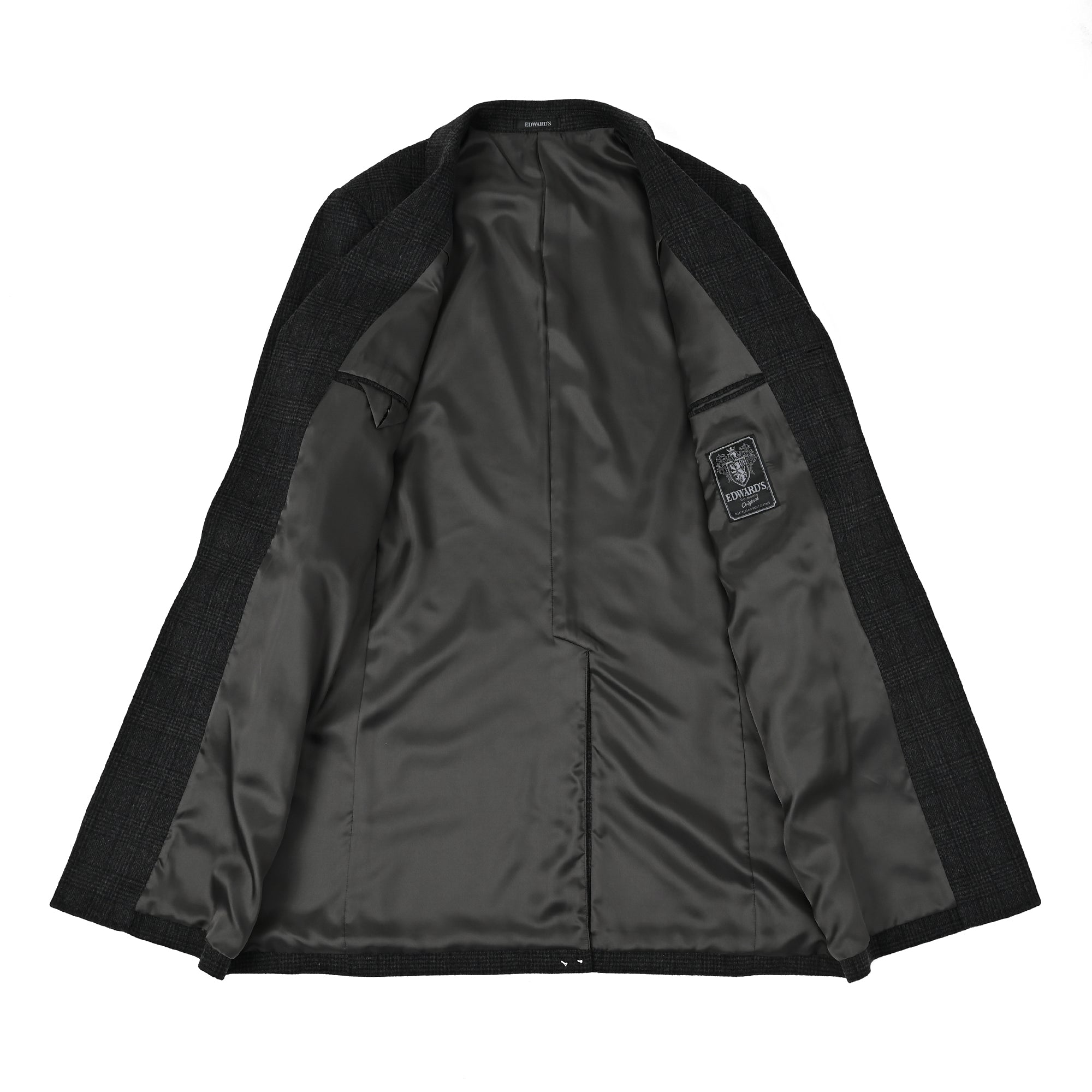 Super120'S チェスターコート チャコールグレー W-605-A