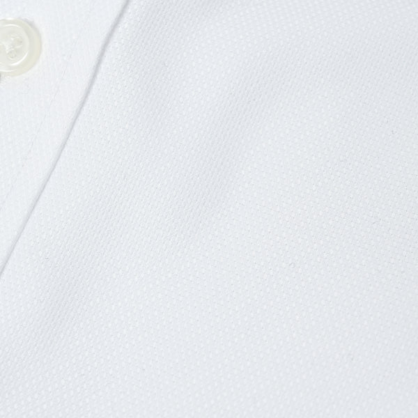 EDWARD'S - イージーケア（形態安定加工）WRINKLE FREE セミワイドカラー メッシュドビー ドレス シャツ / ホワイト / M,L,LL