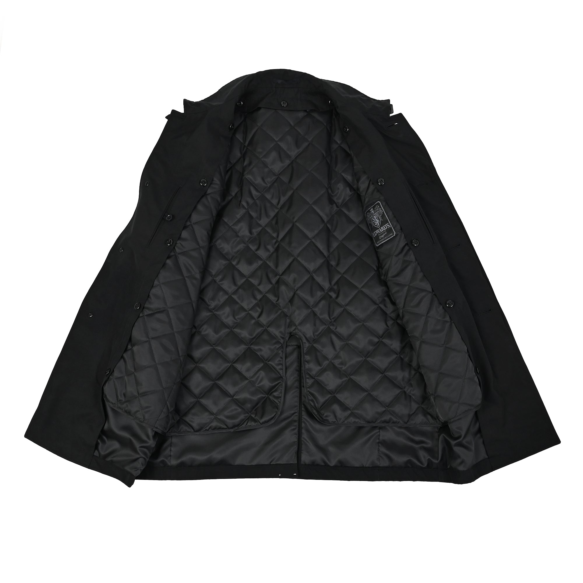 QUOISM HEAT ライナー スタンドカラー コート / ブラック / M~3L寸 / C-600-X