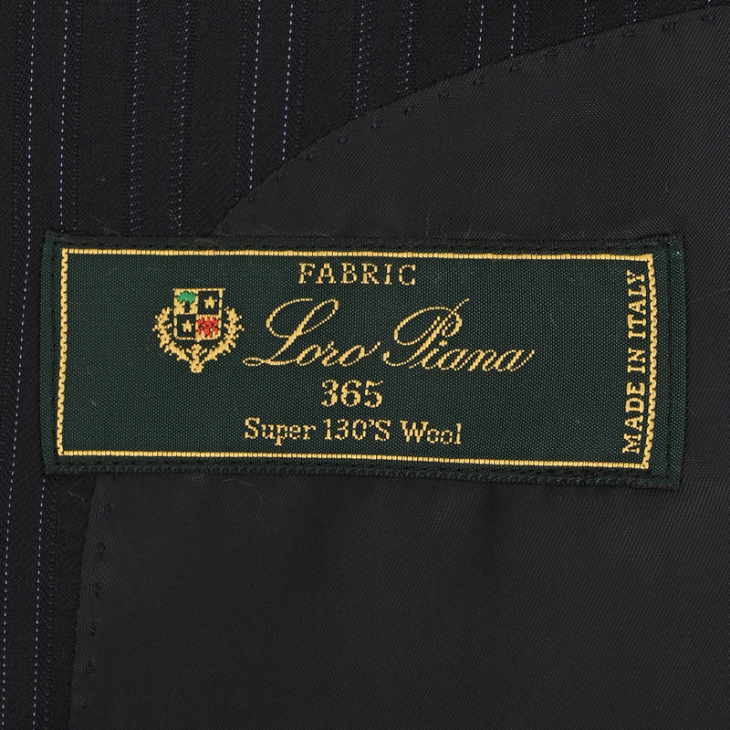 Loro Piana シングルセットアップスーツ ストライプ 紺 CW323 最大58