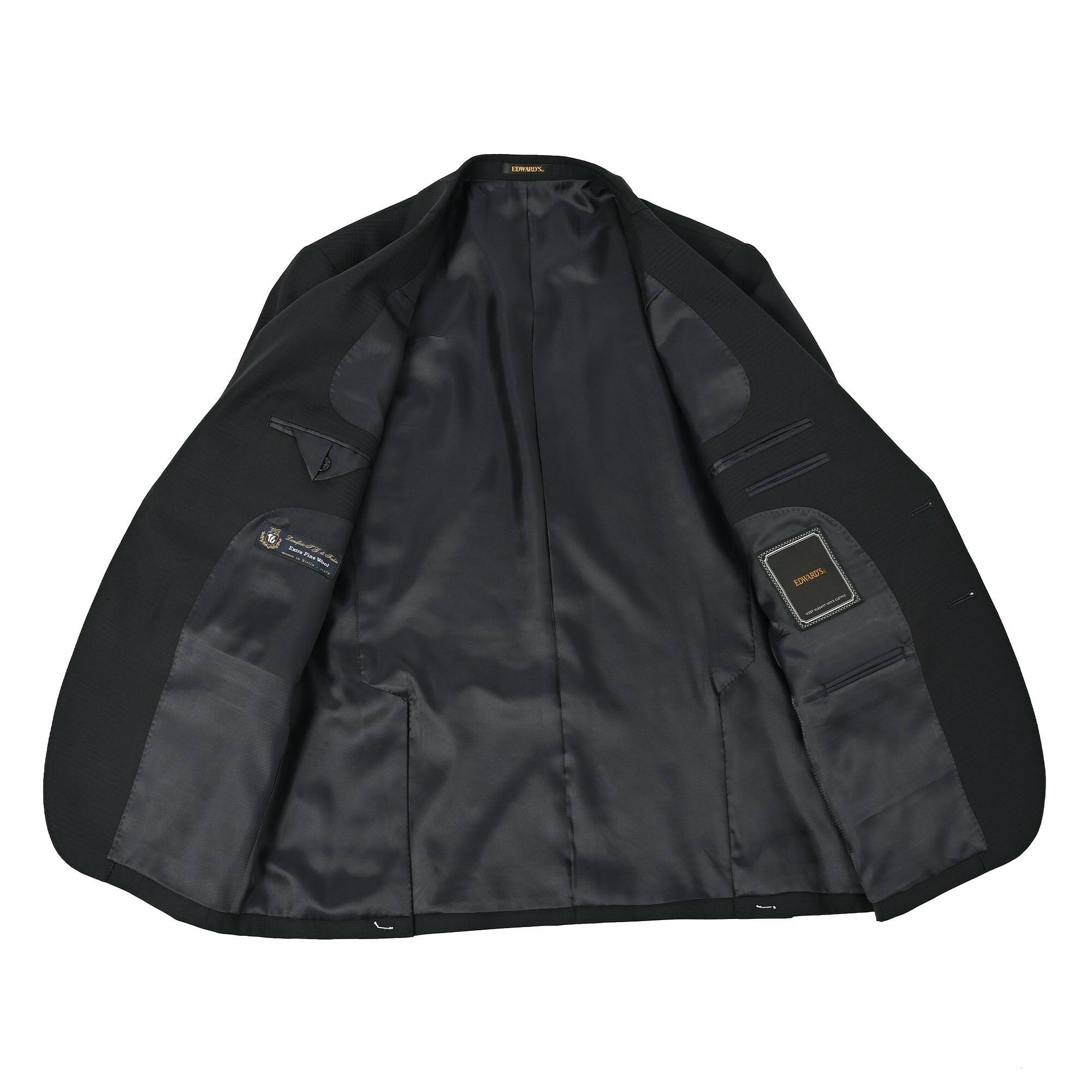 Lanificio T.G. di Fabio ウール 1タック スーツ ネイビー GS-401-D