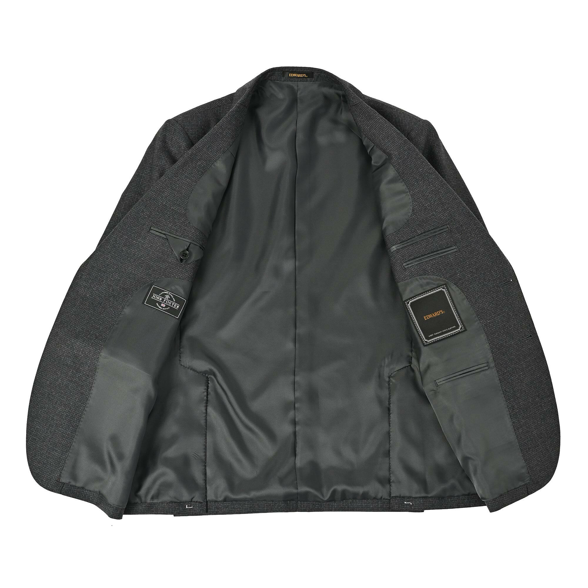 JOHN FOSTER ウール 1タック スーツ グレー GS-402-B｜EDWARD'S